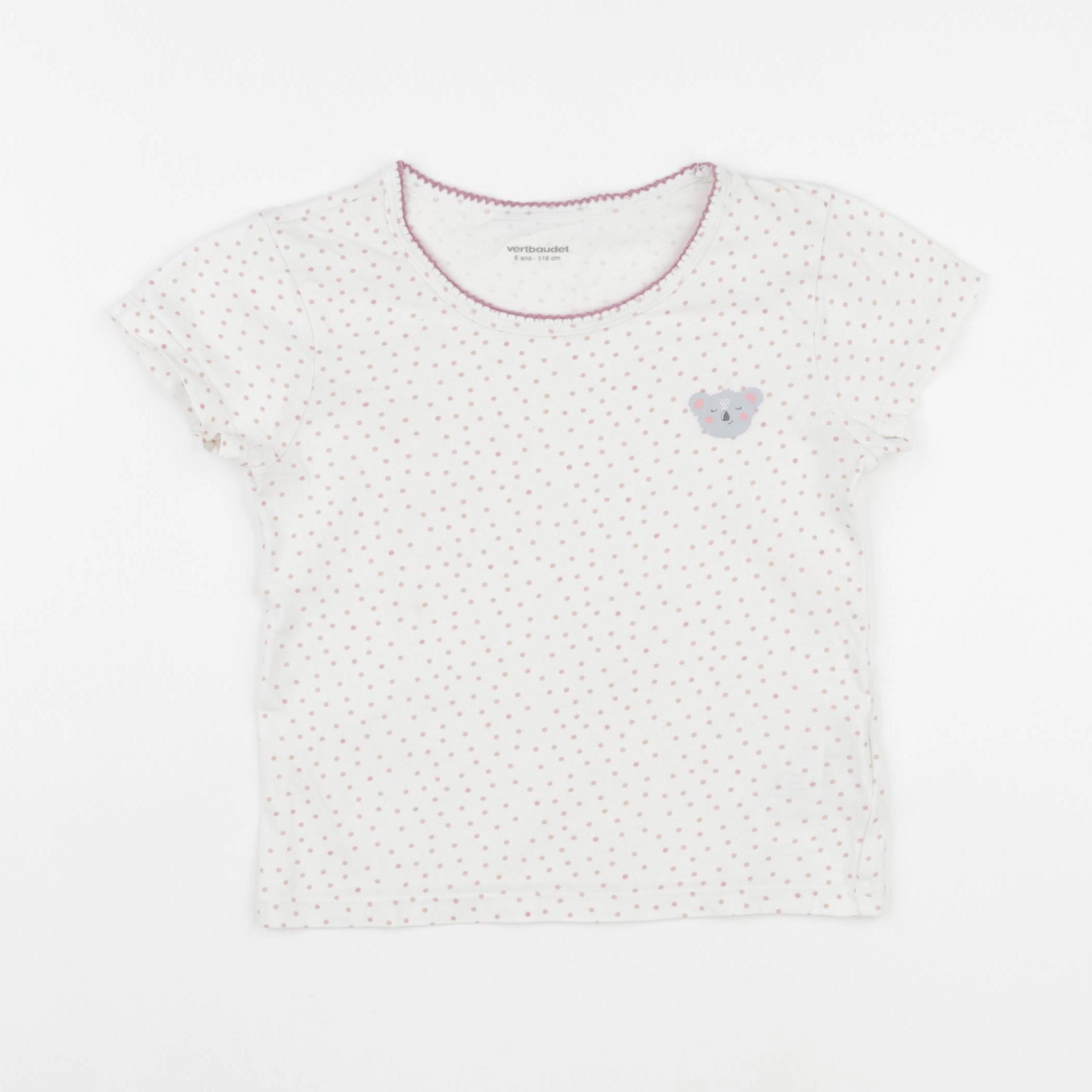 Vertbaudet - maillot de corps blanc - 6 ans