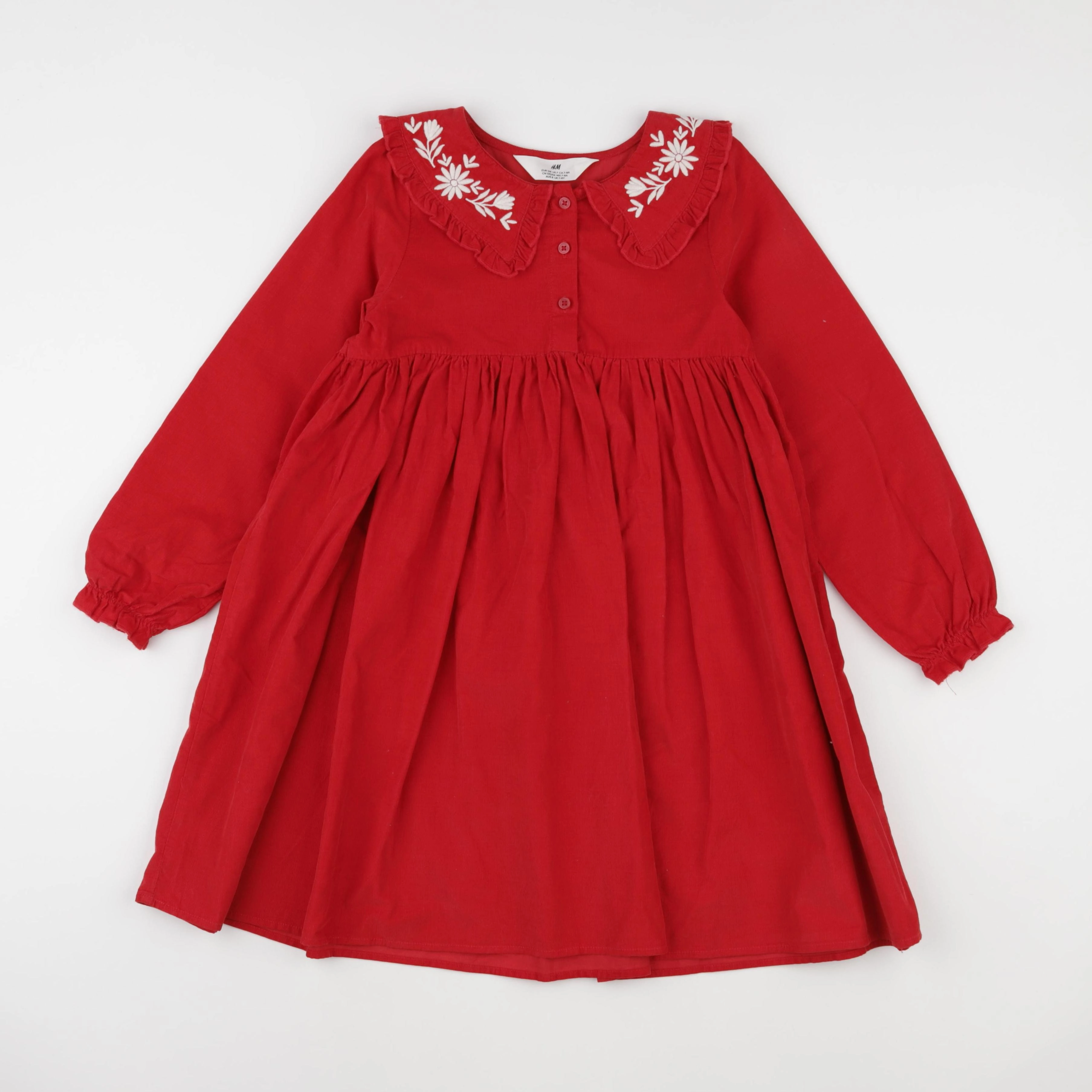 H&M - robe rouge - 7/8 ans