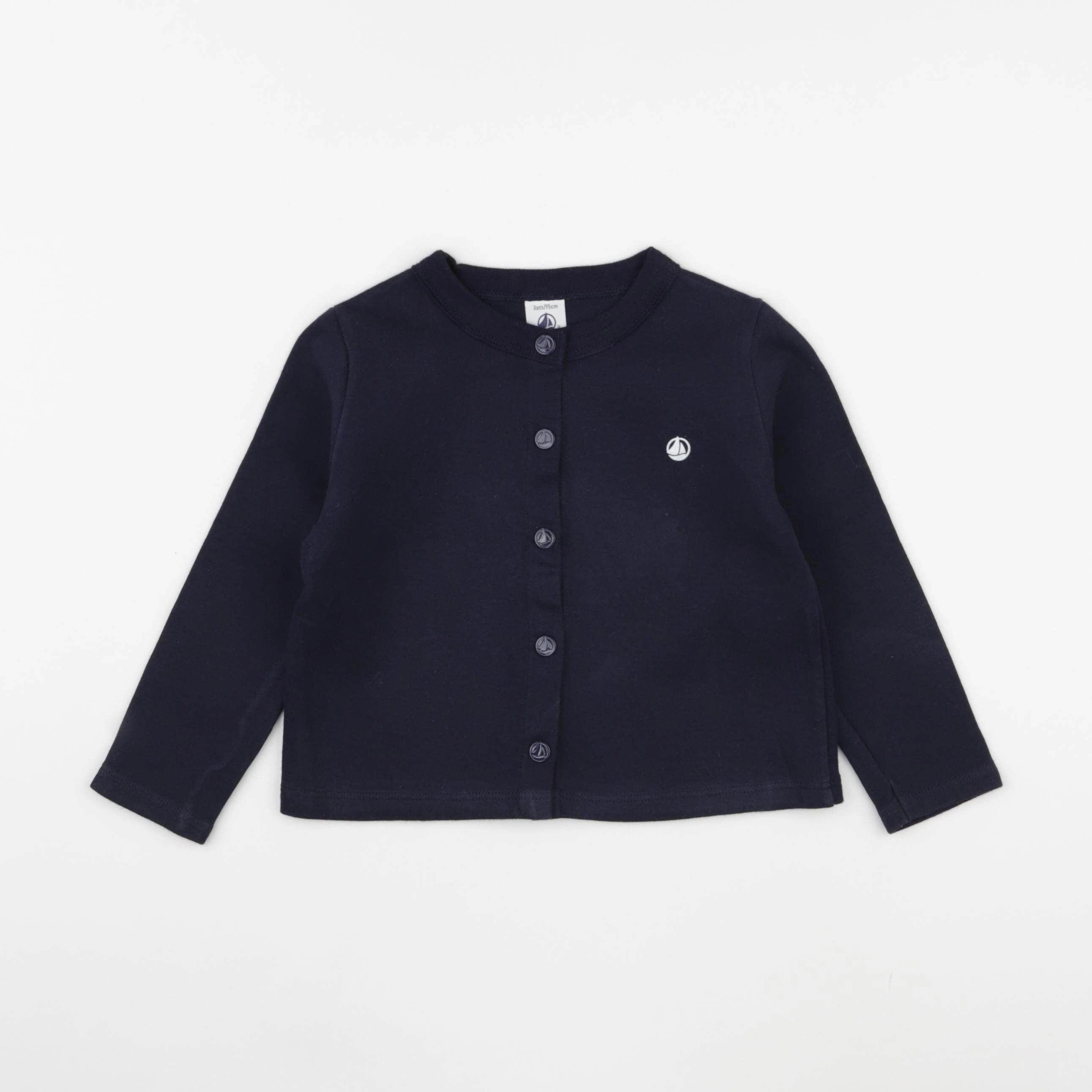 Petit Bateau - sweat bleu - 3 ans