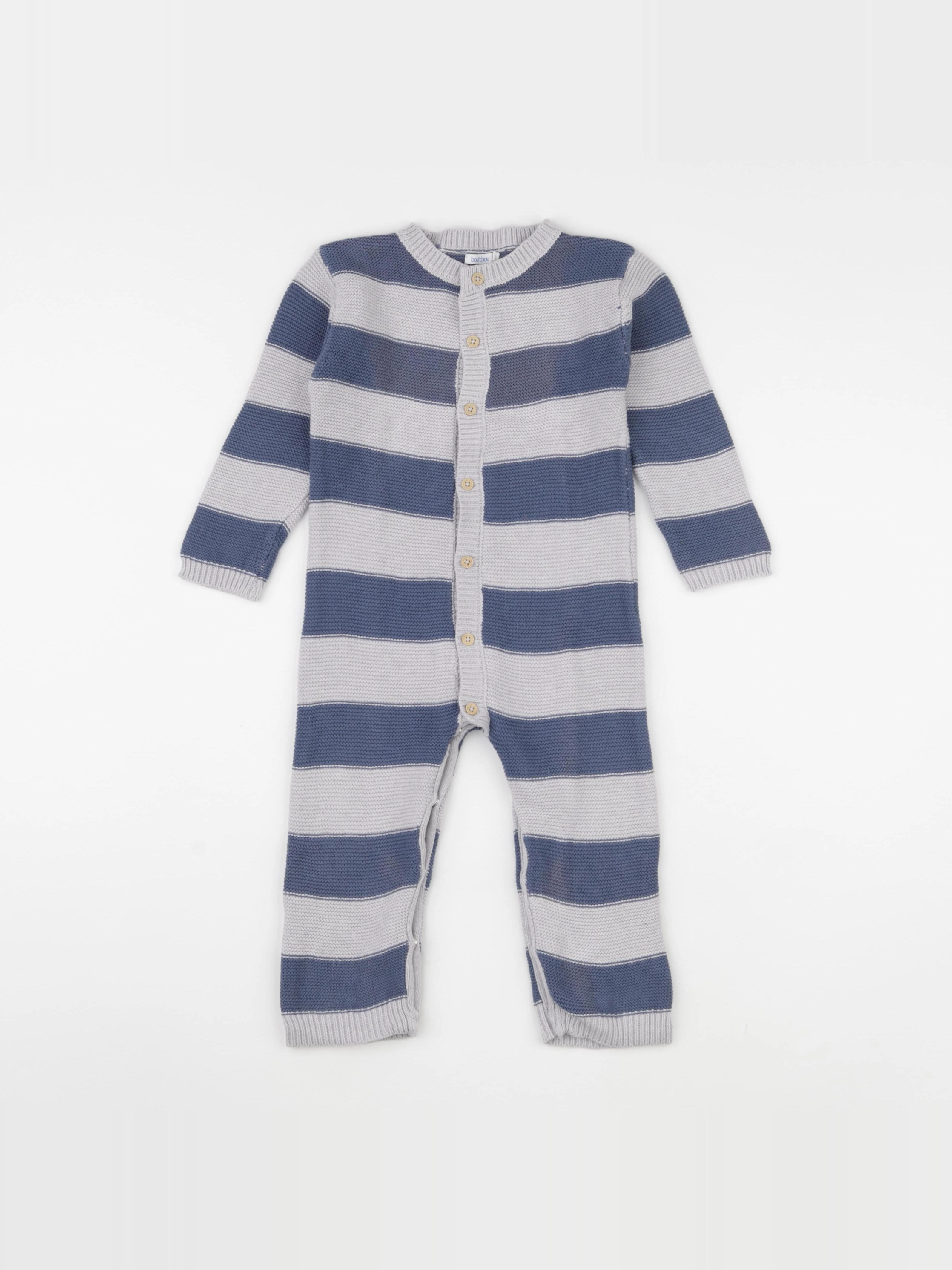 Boutchou - combinaison bleu, gris - 18 mois