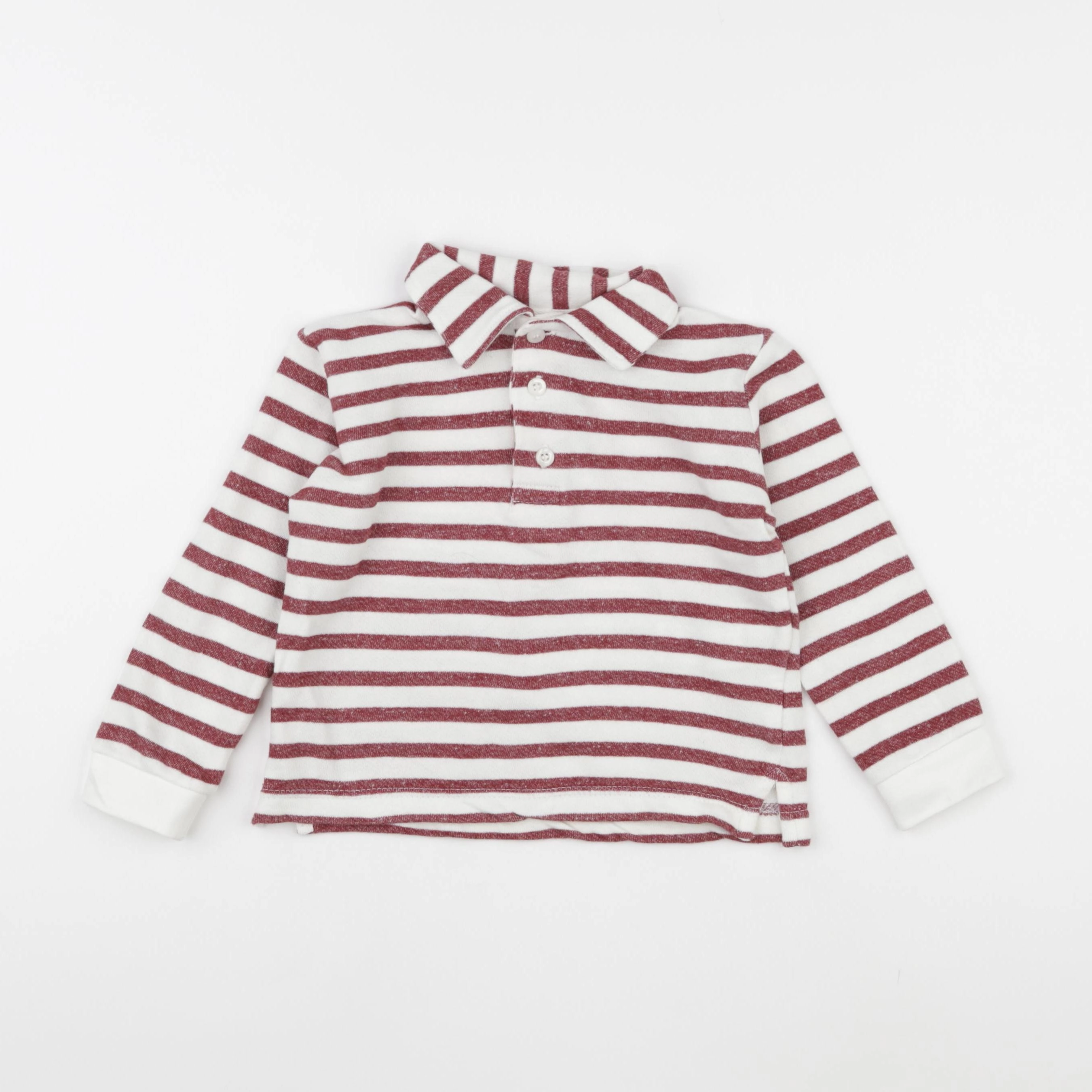 Monoprix - sweat blanc, rouge - 3 ans