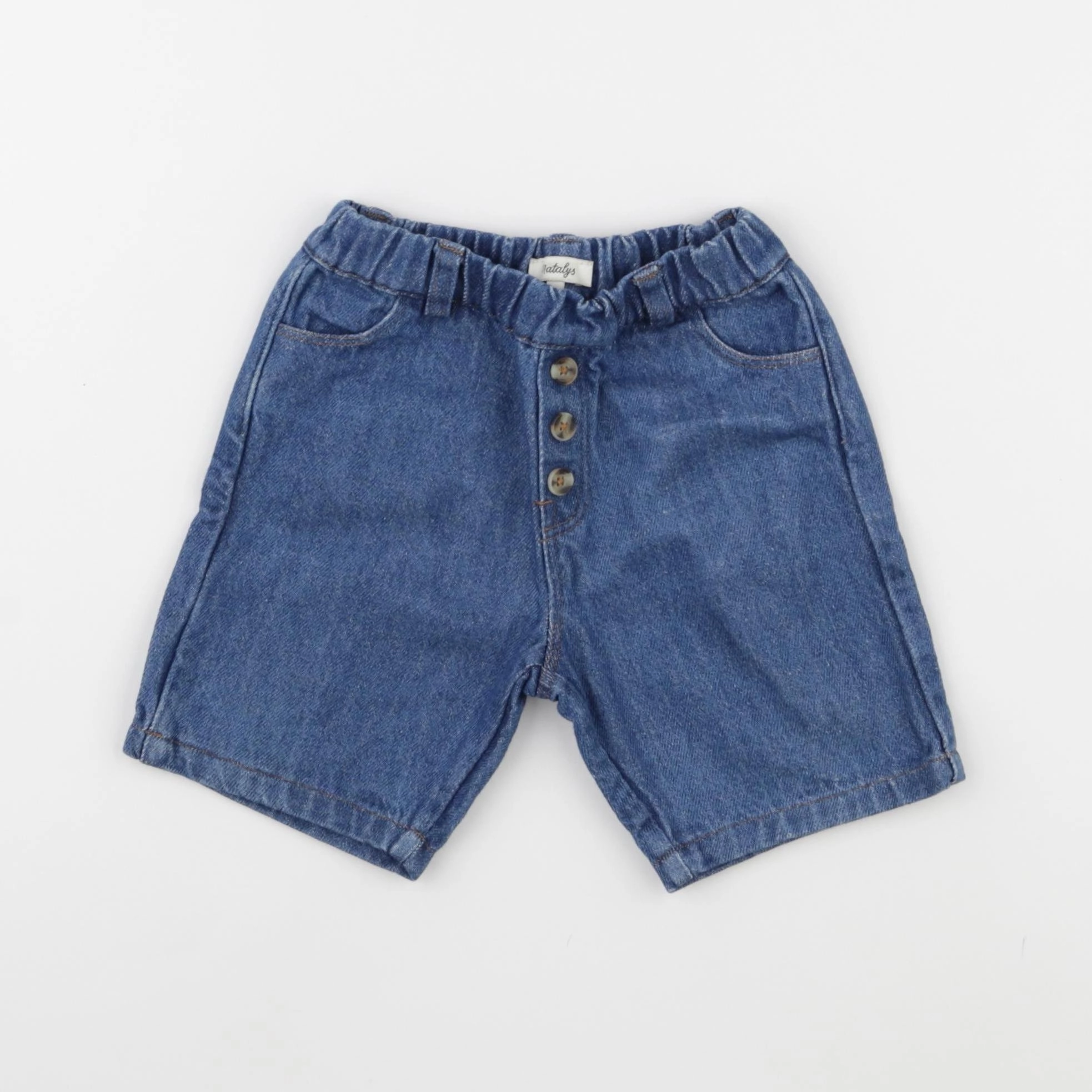 Natalys - short bleu - 18 mois