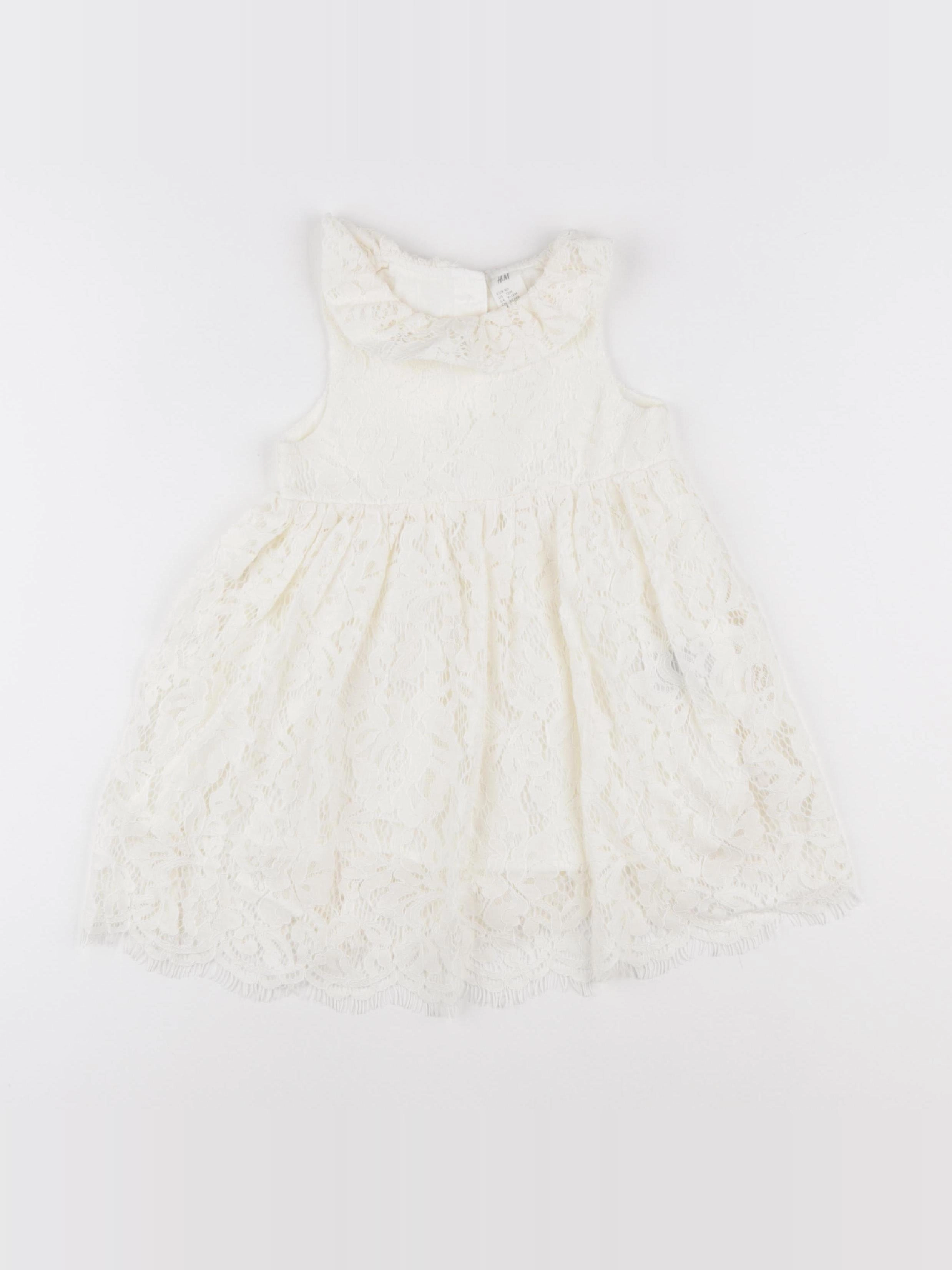 H&M - robe blanc - 12 mois