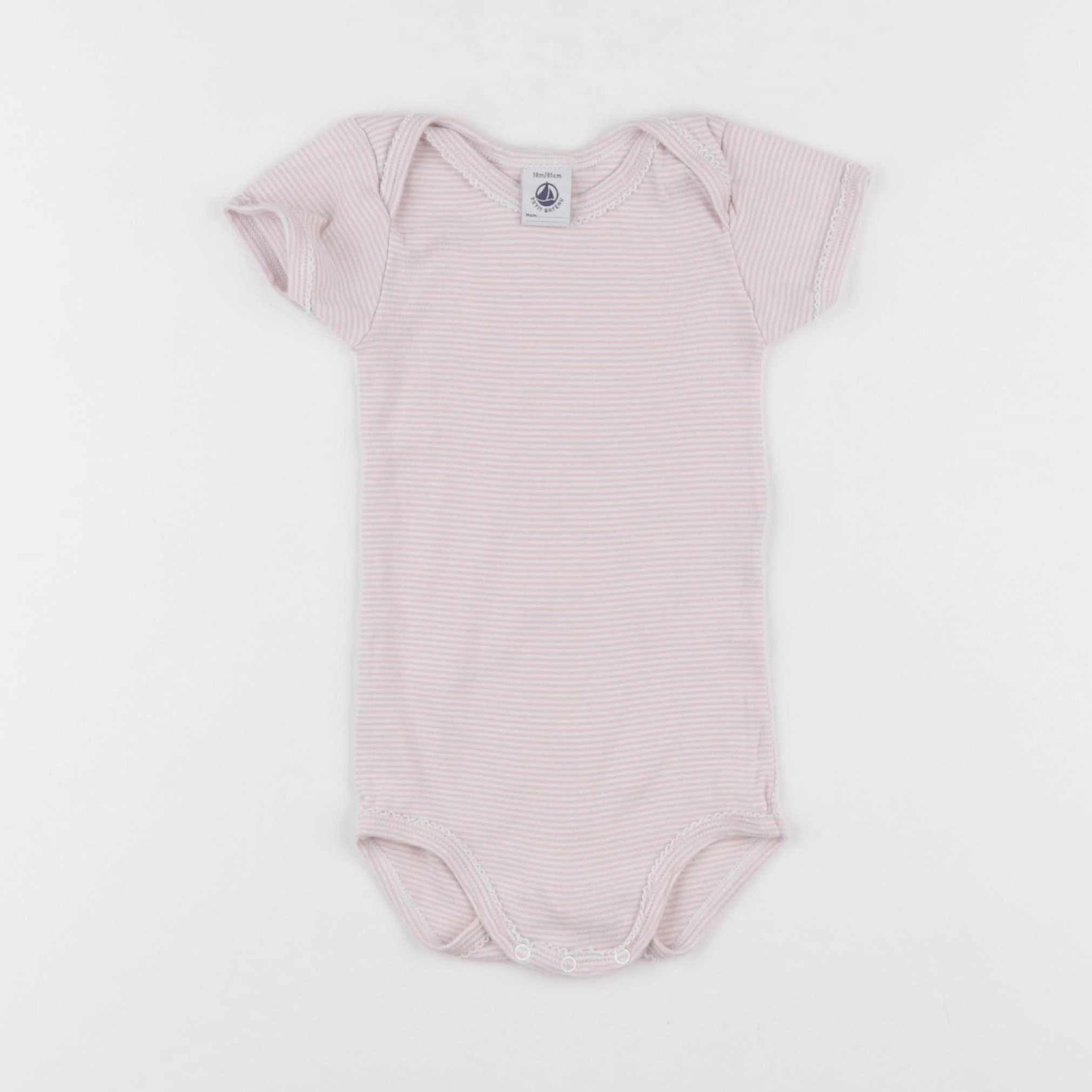 Petit Bateau - body rose - 18 mois