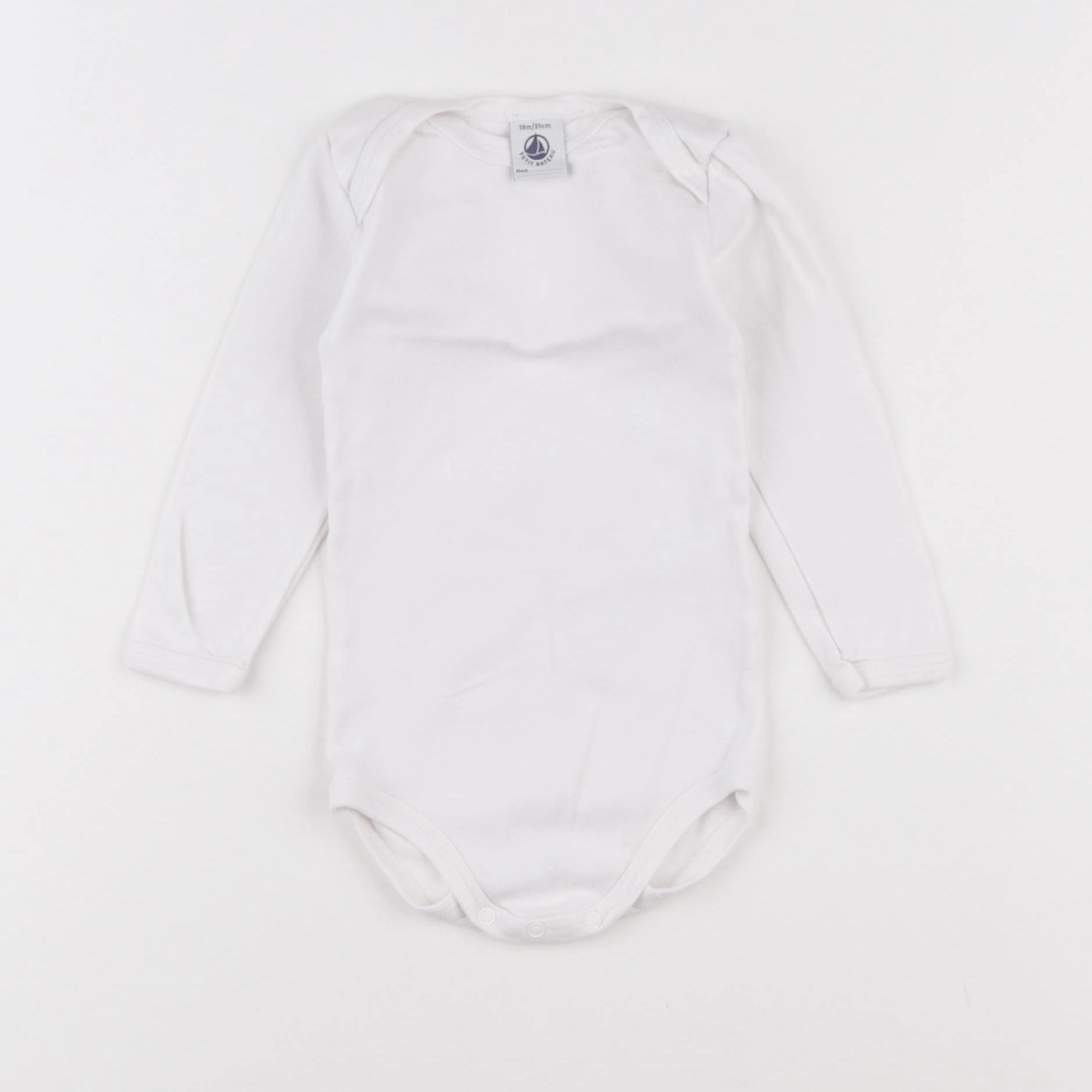 Petit Bateau - body blanc - 18 mois
