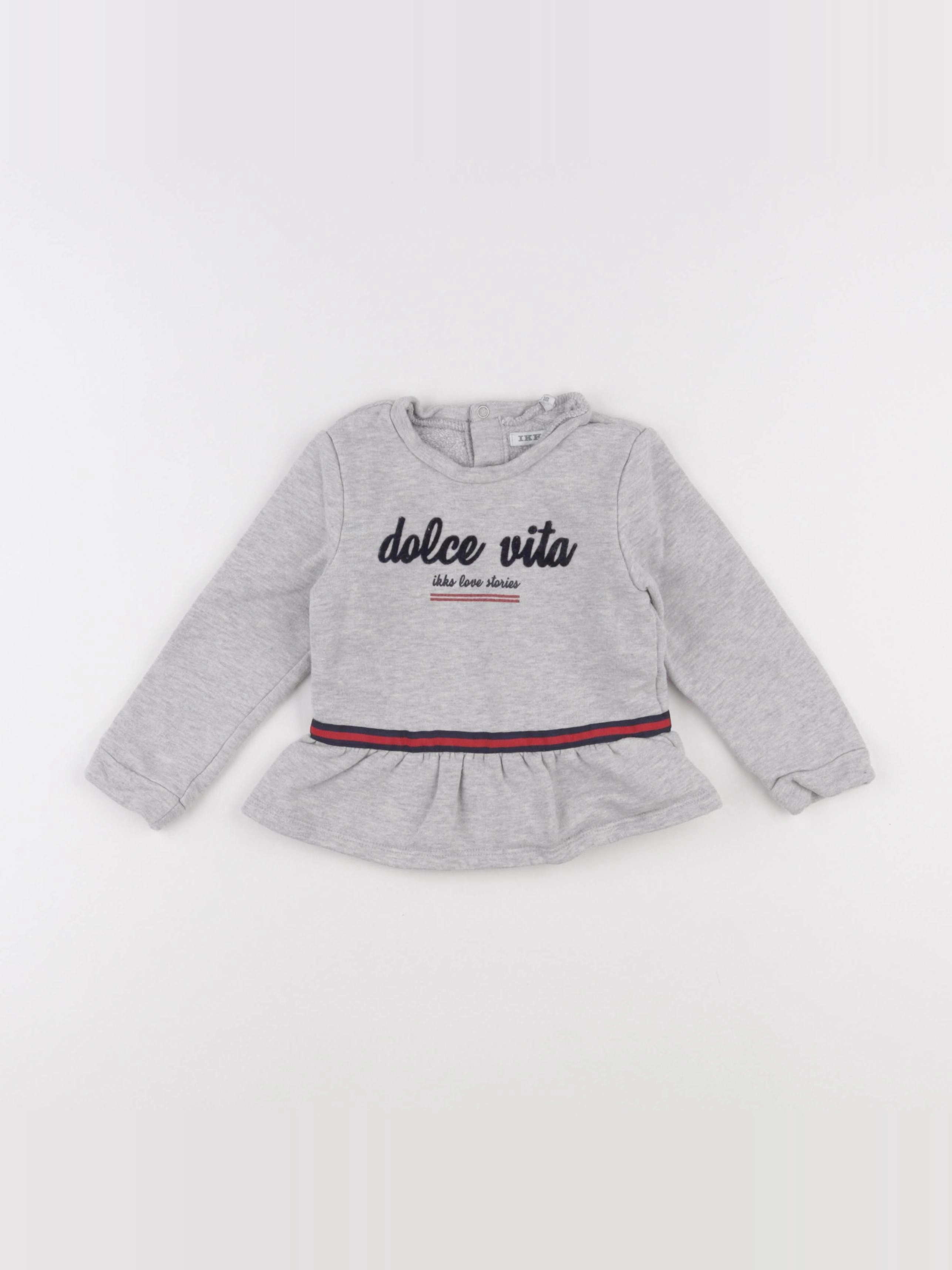 IKKS - sweat gris - 2 ans