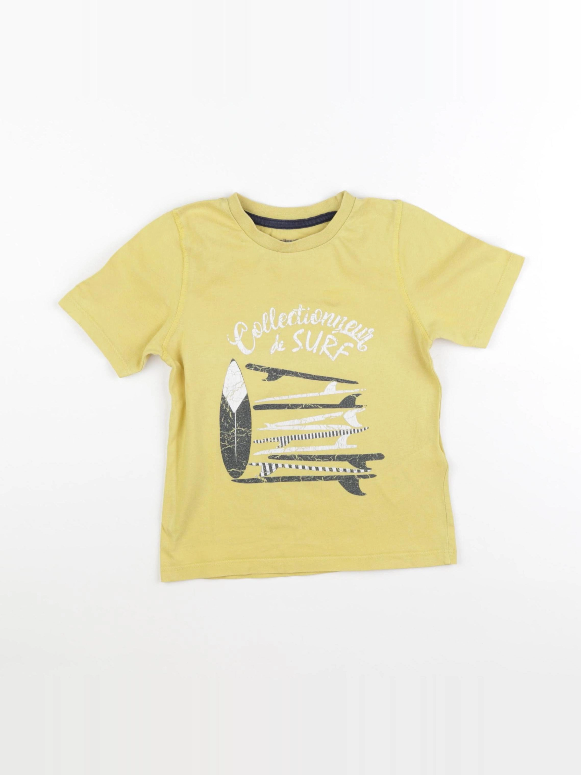 Vertbaudet - tee-shirt jaune - 5 ans