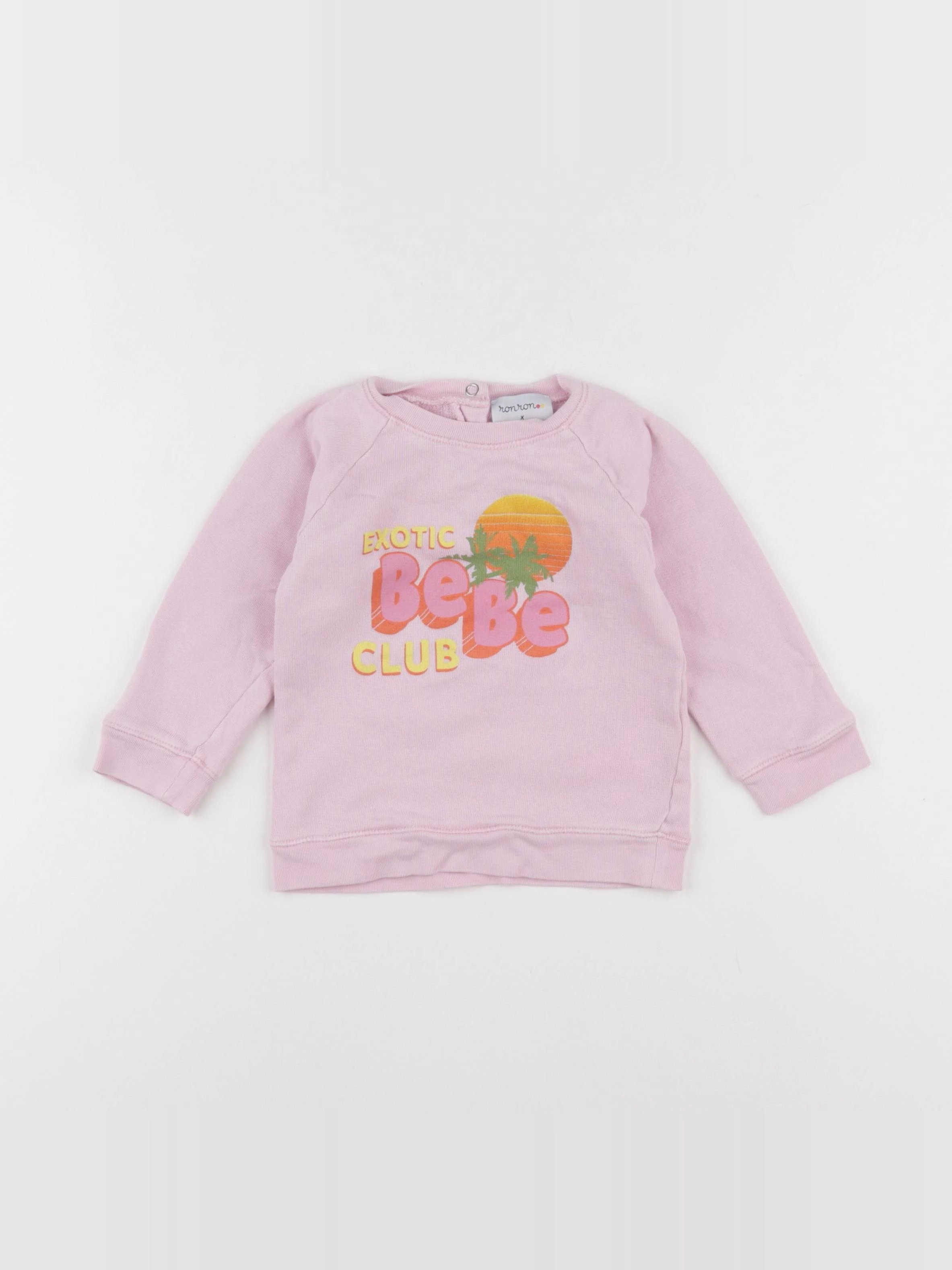 Ronron - sweat rose - 18 mois