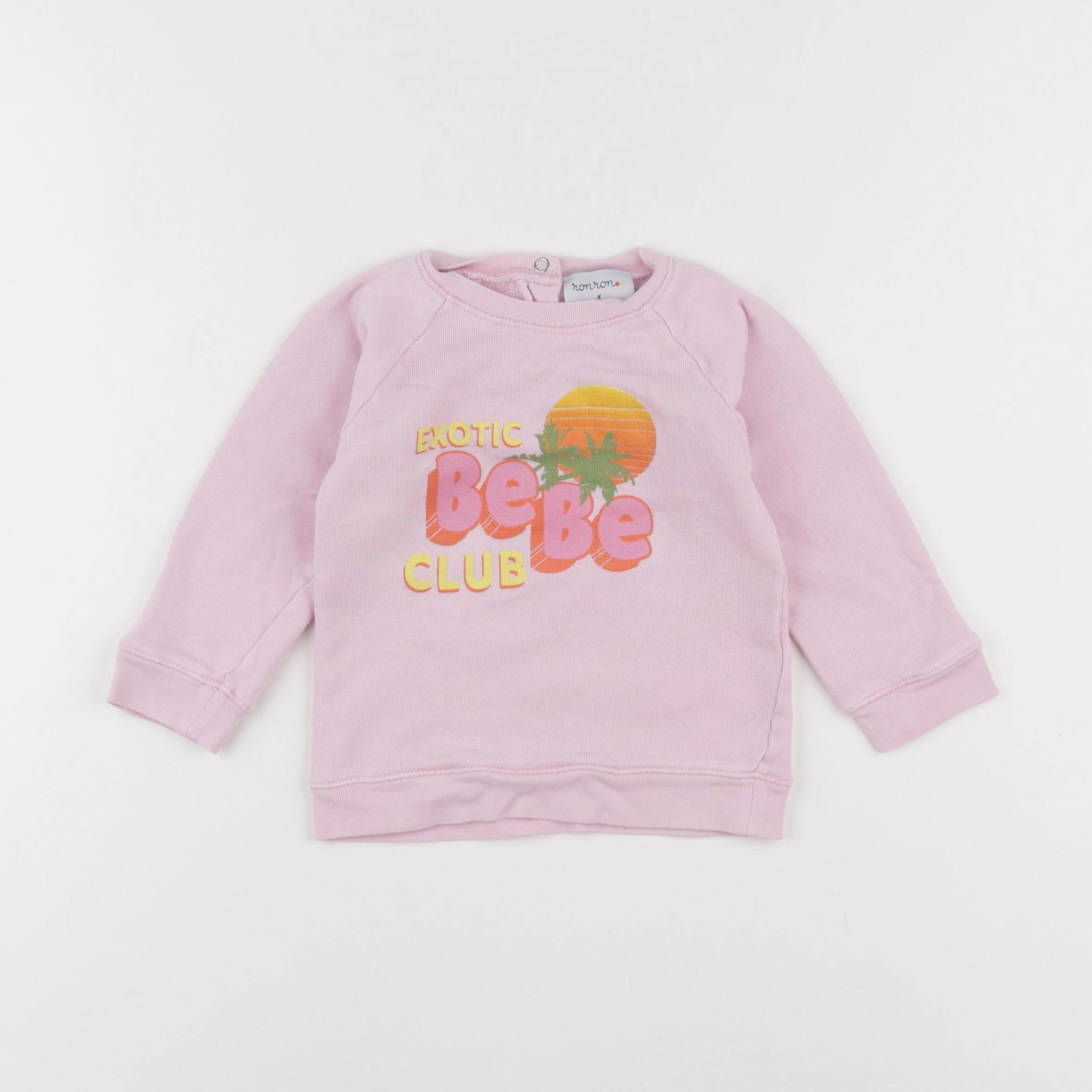 Ronron - sweat rose - 18 mois