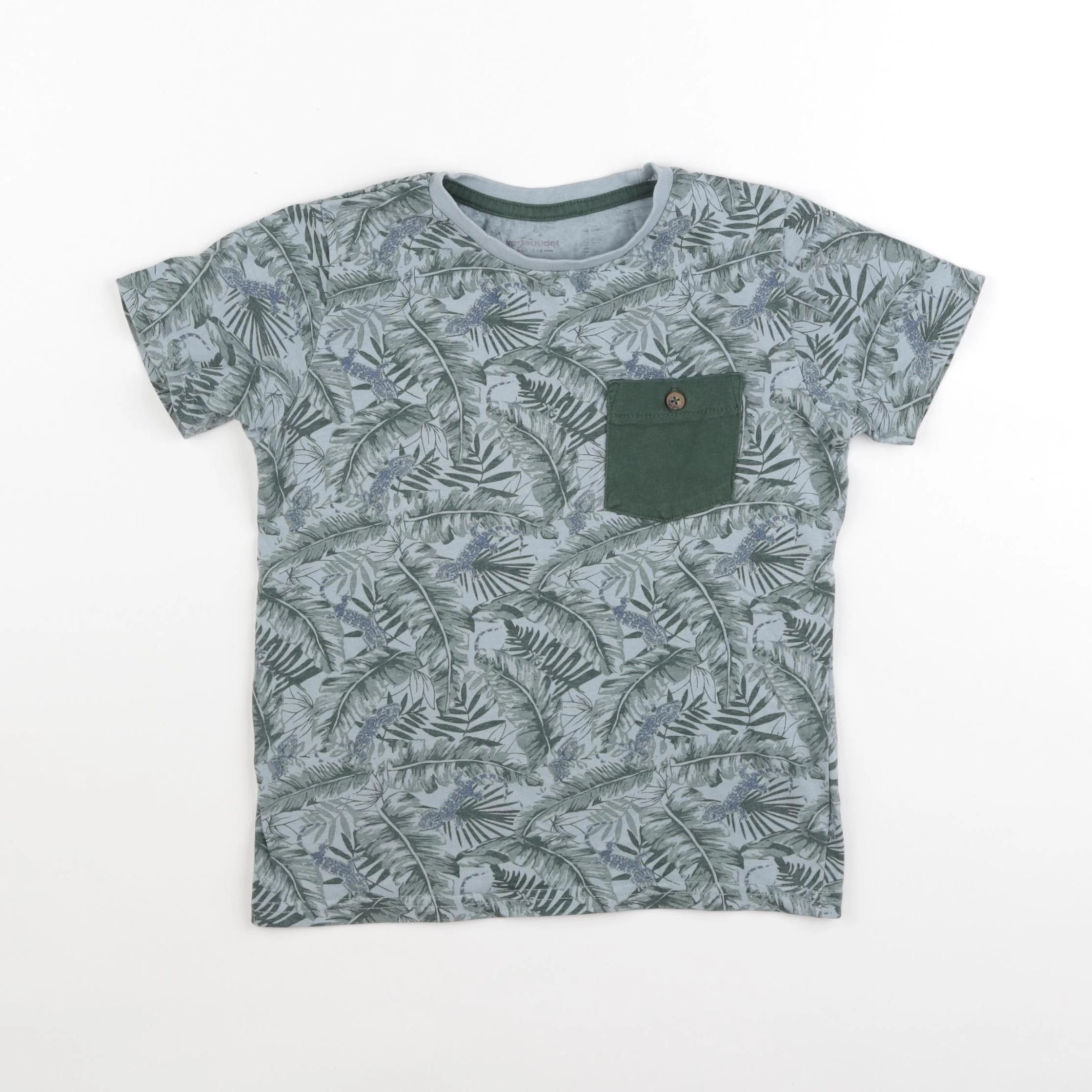 Vertbaudet - tee-shirt bleu - 6 ans