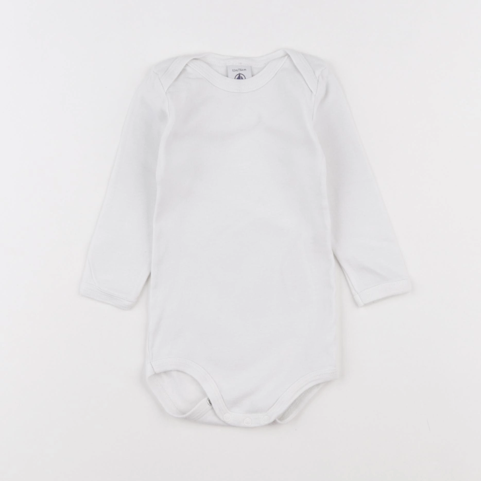 Petit Bateau - body blanc - 12 mois