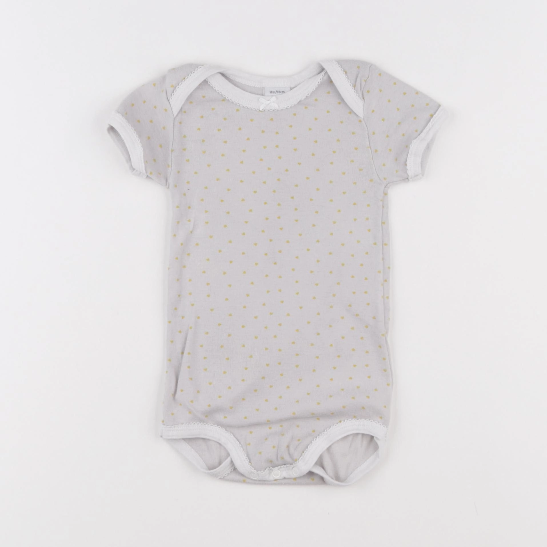 Petit Bateau - body gris, jaune - 18 mois