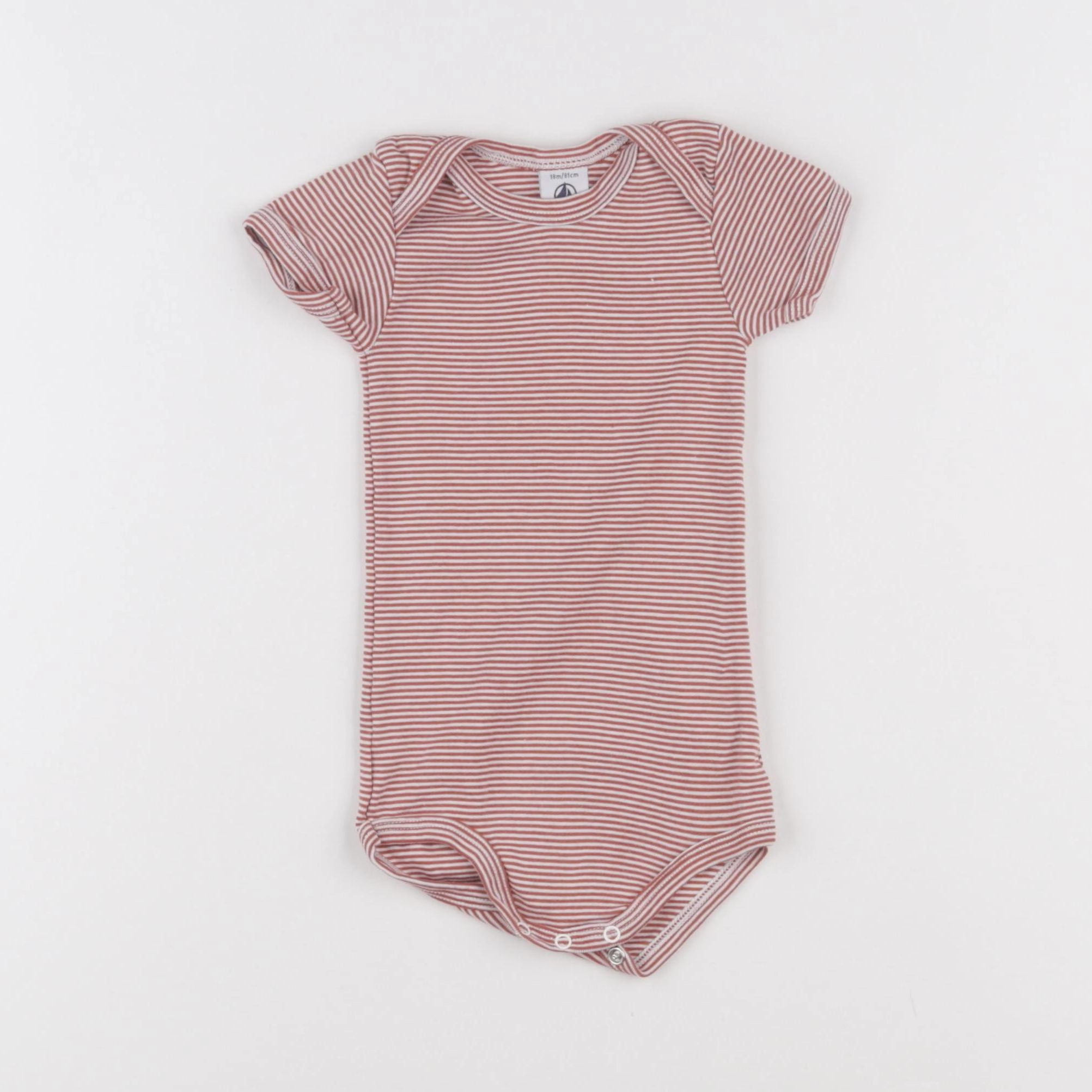 Petit Bateau - body rouge - 18 mois