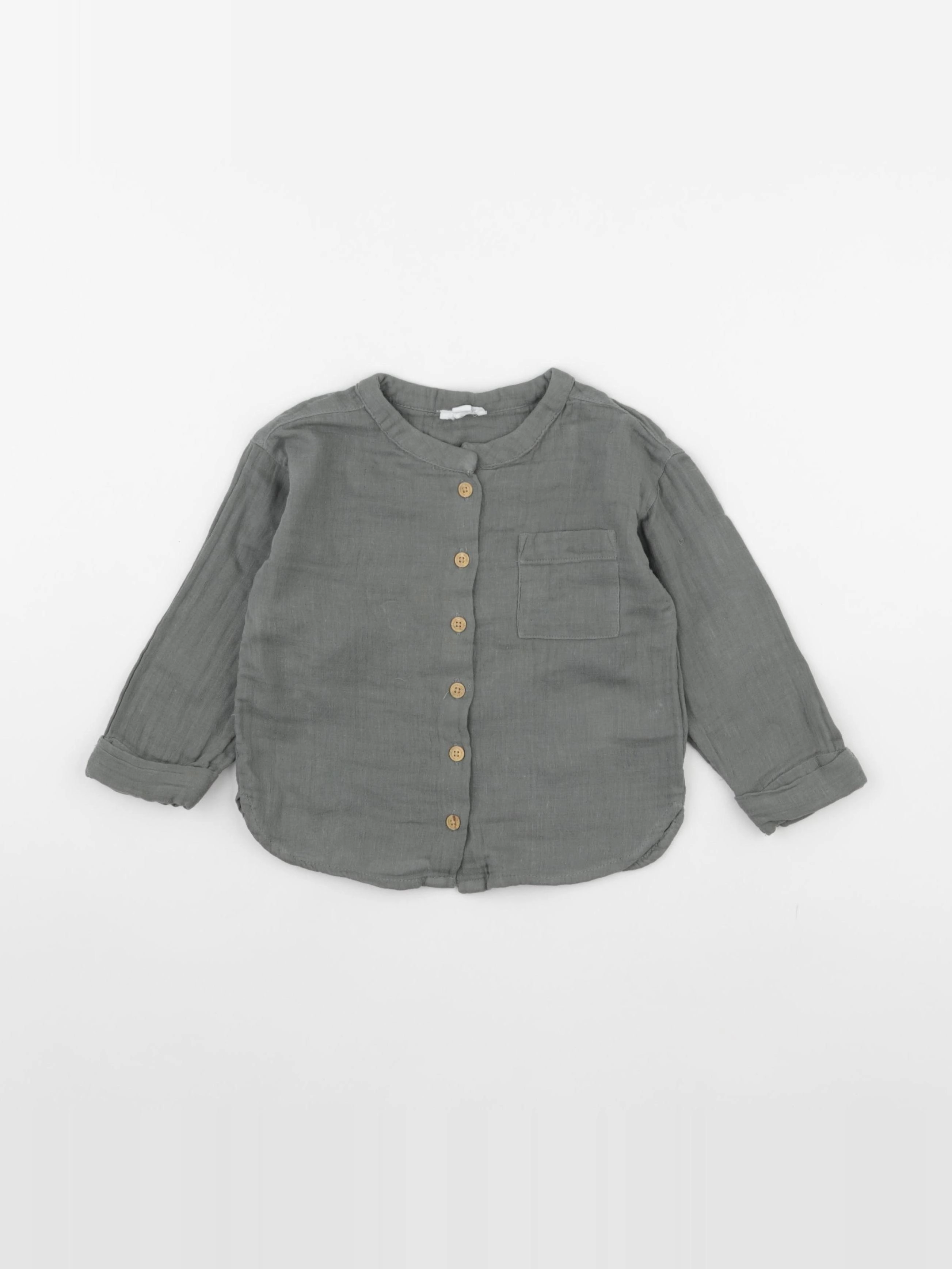 Vertbaudet - chemise bleu - 2 ans