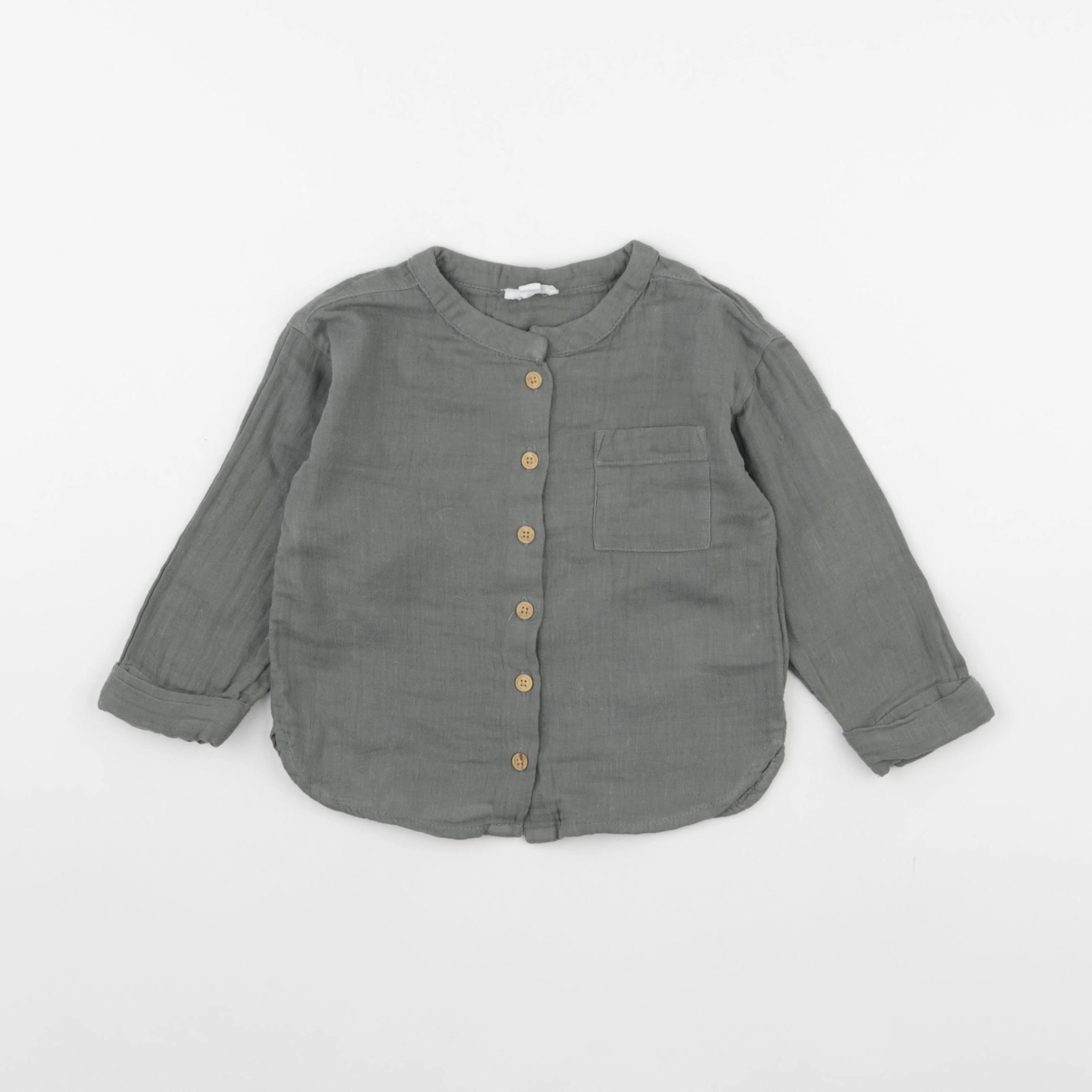 Vertbaudet - chemise bleu - 2 ans