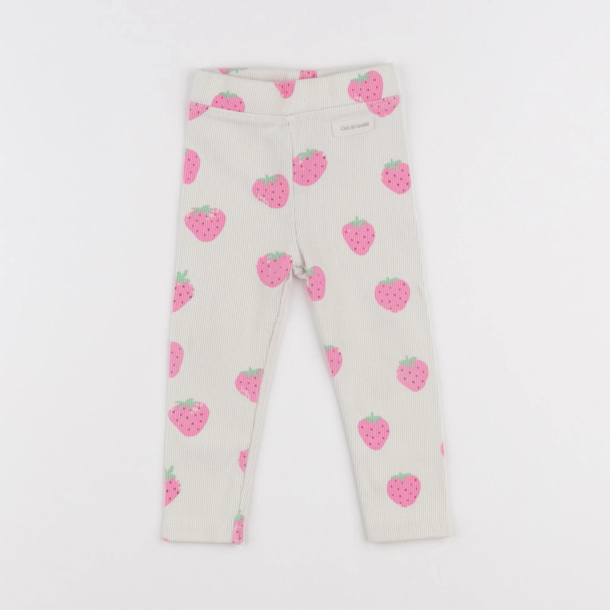 Zara - legging blanc, rose - 12/18 mois