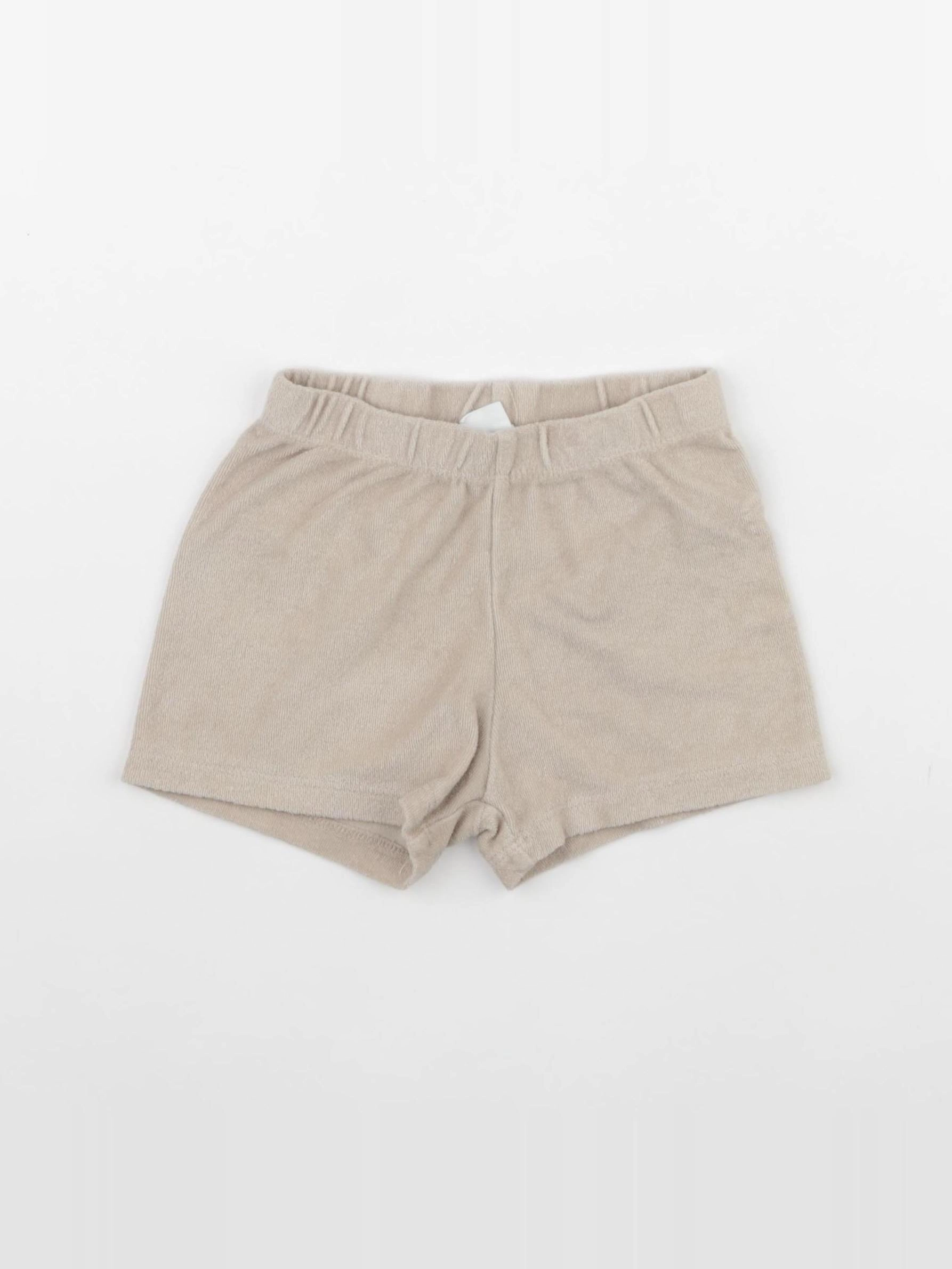 H&M - short beige - 12/18 mois