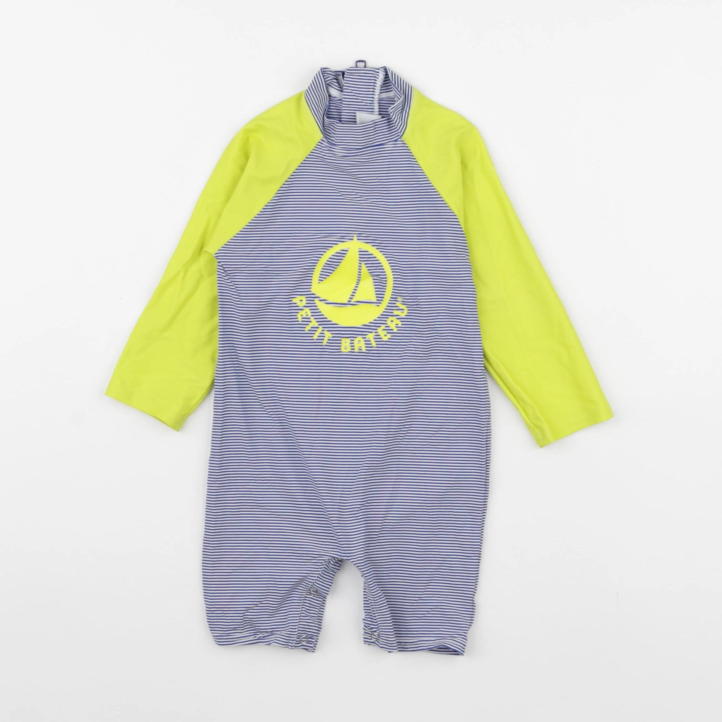 Petit Bateau - combi de bain bleu, jaune - 24 mois