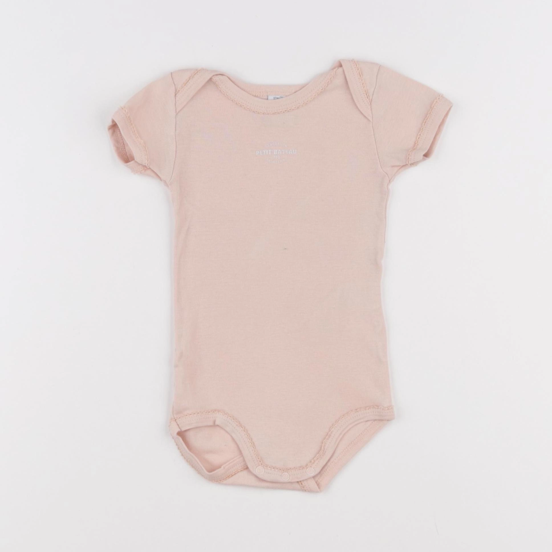 Petit Bateau - body rose - 12 mois
