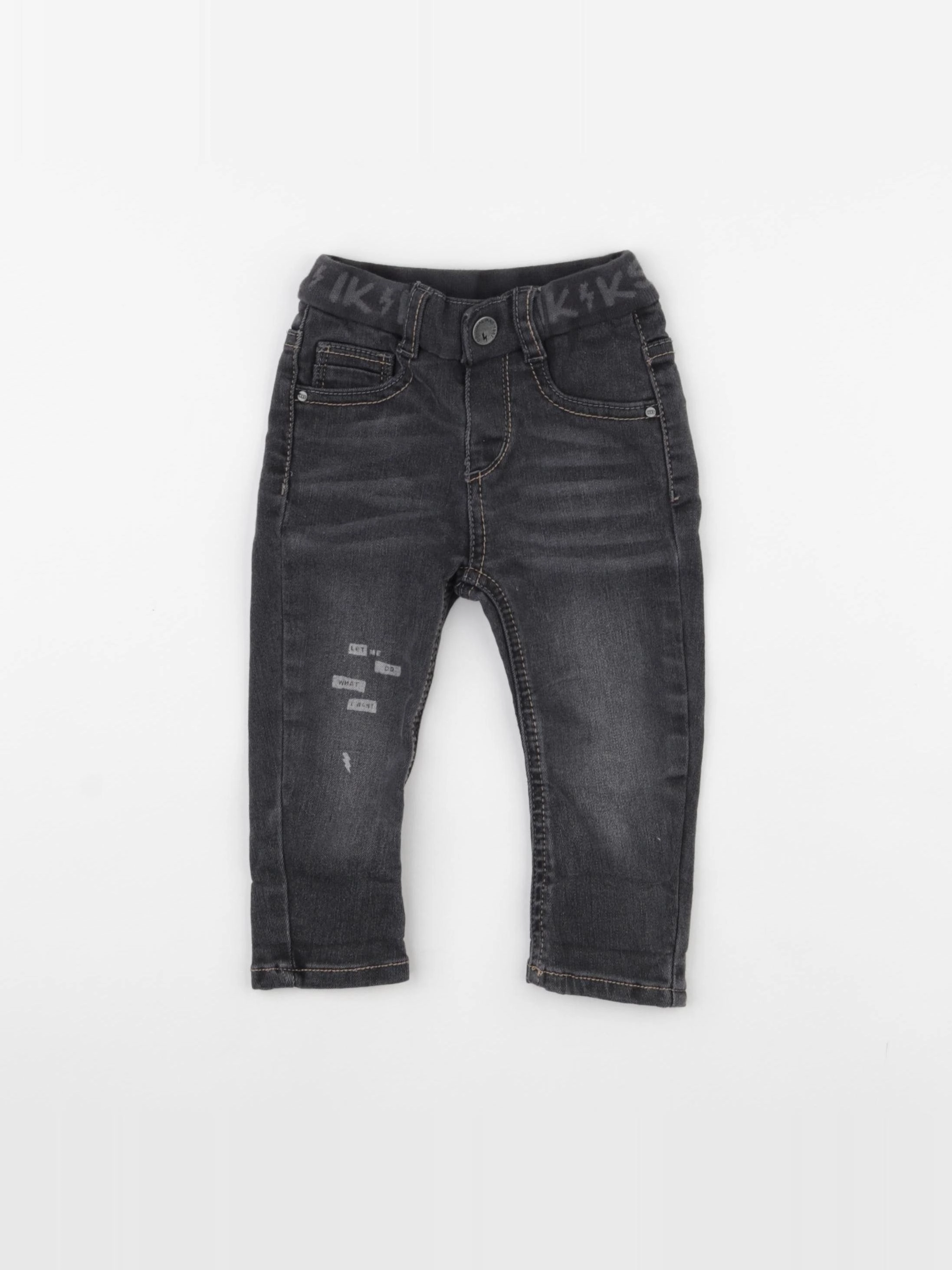 IKKS - jean gris - 18 mois
