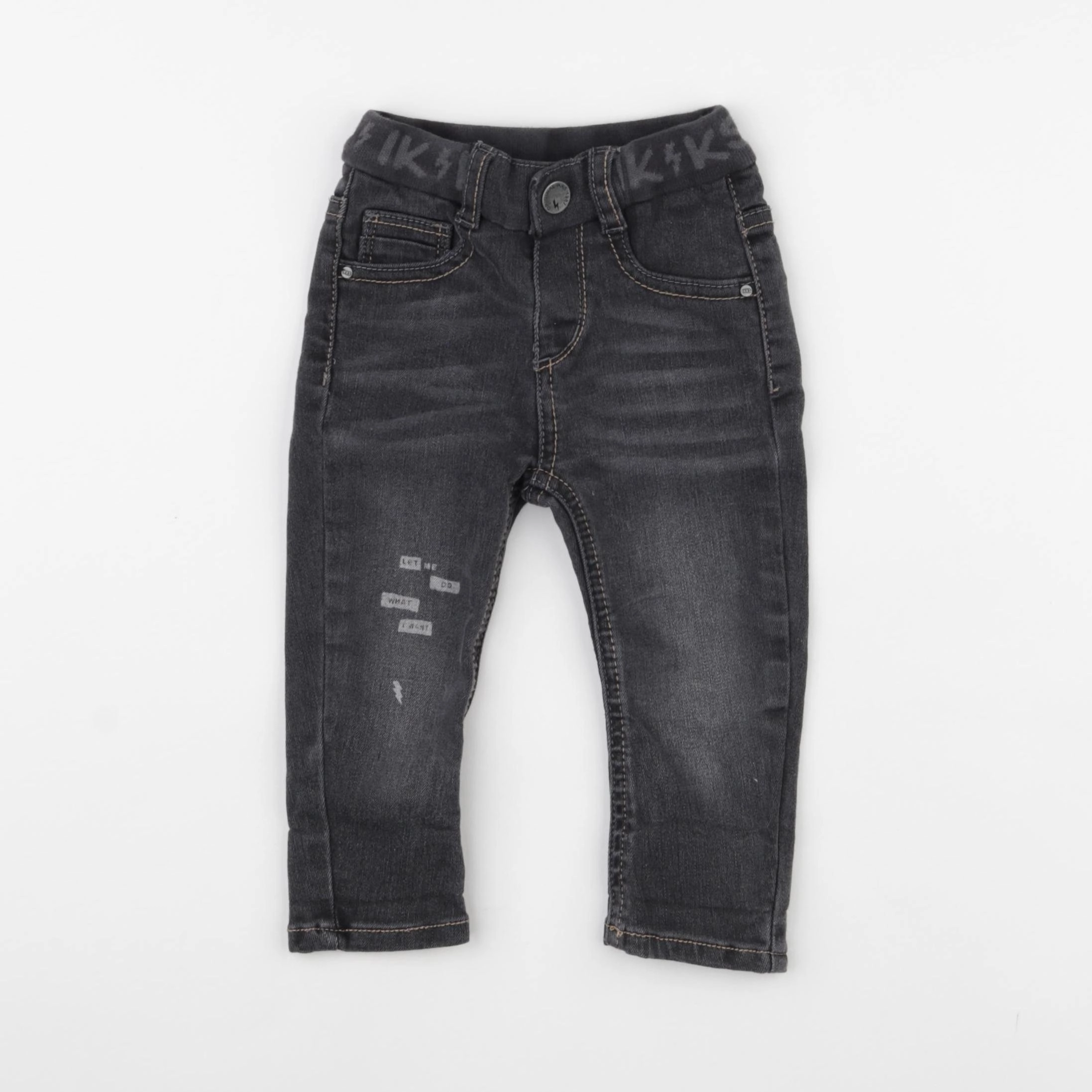 IKKS - jean gris - 18 mois