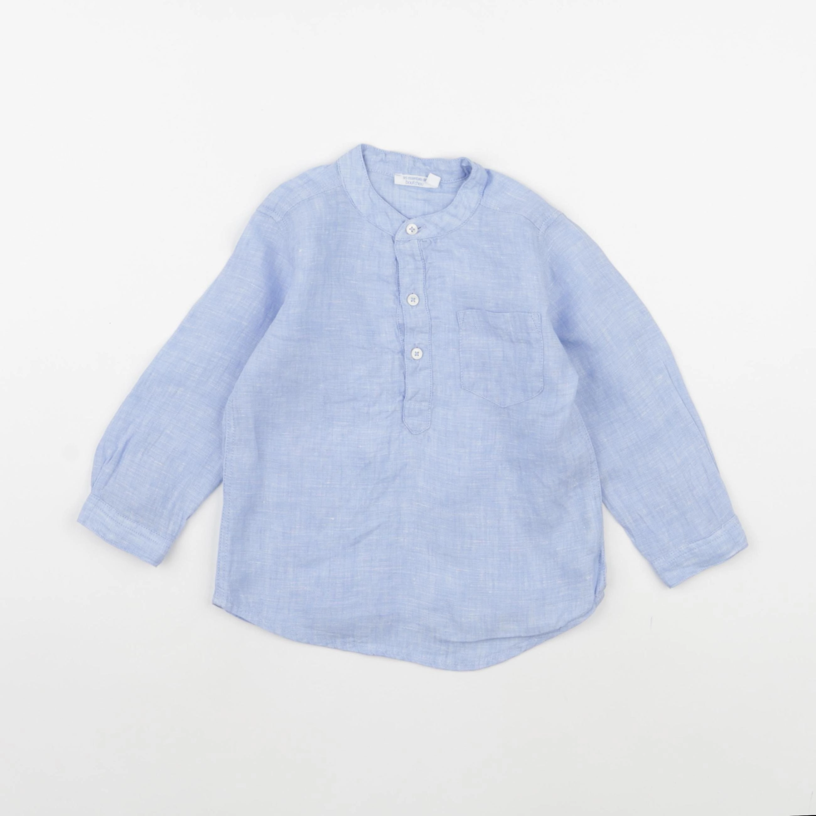Boutchou - chemise bleu - 24 mois