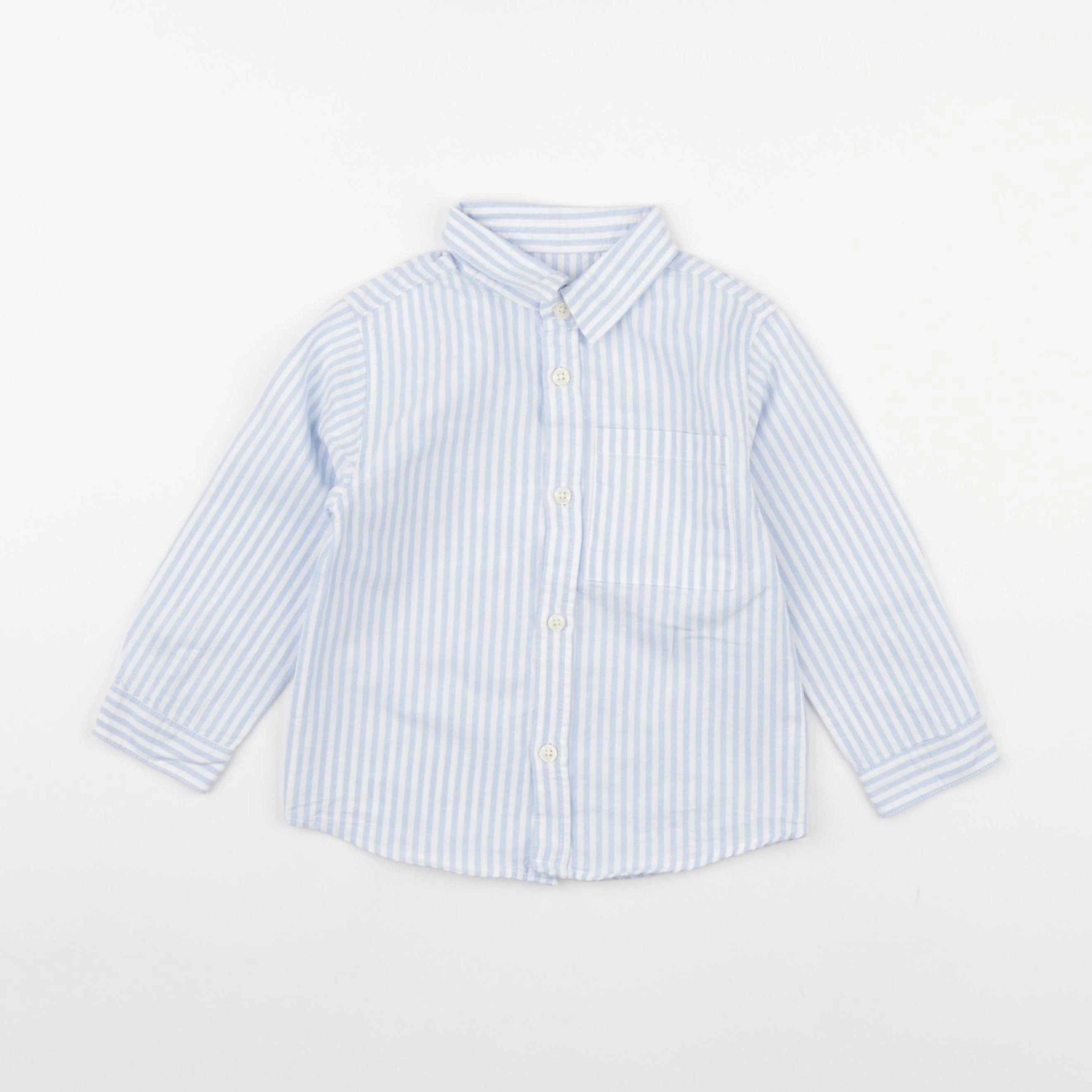 Zara - chemise bleu, blanc - 18/24 mois