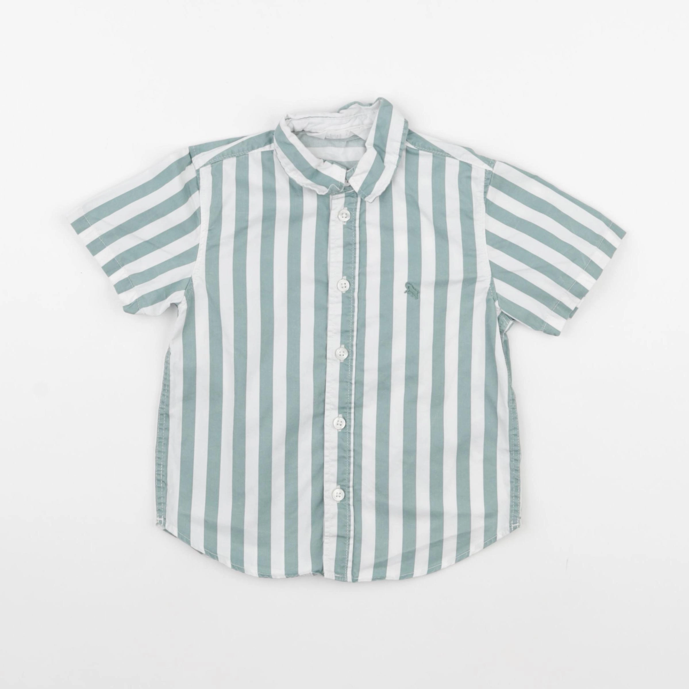 H&M - chemise blanc, bleu - 1 an à 2 ans