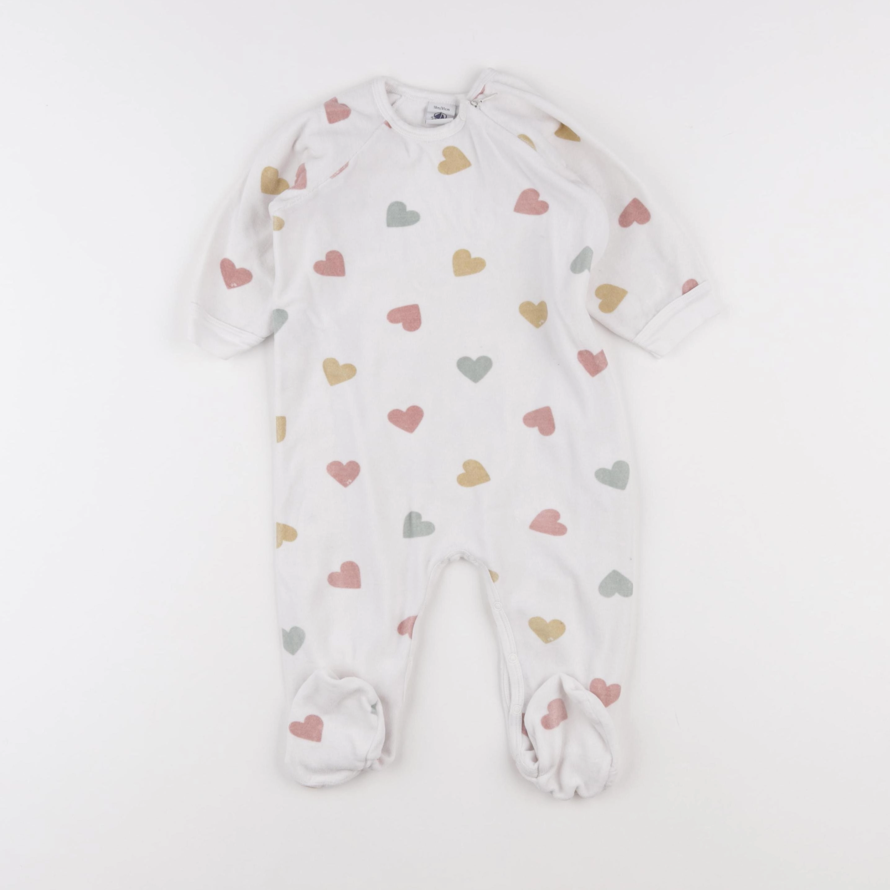 Petit Bateau - pyjama coton blanc - 18 mois