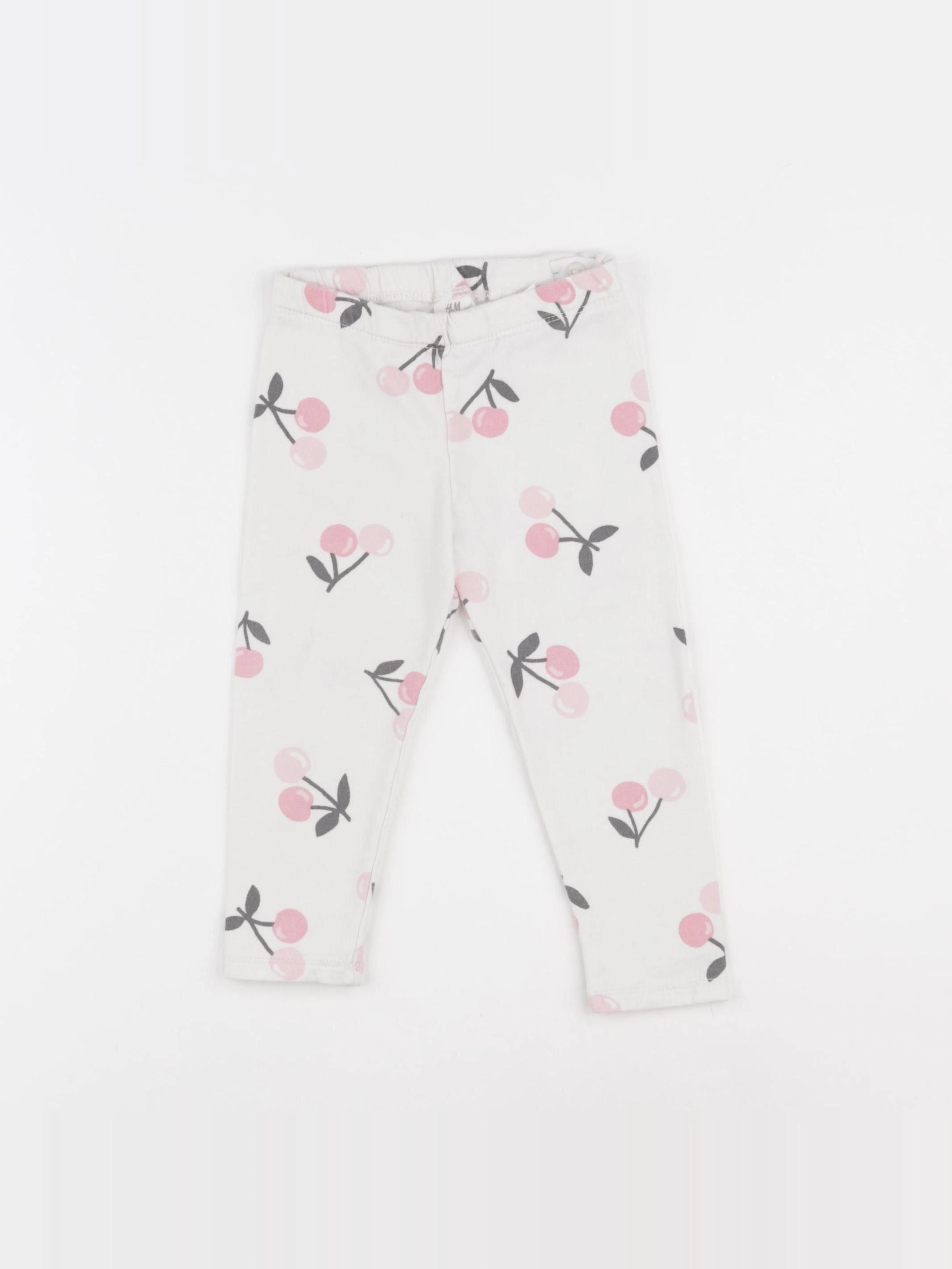 H&M - legging blanc, rose - 18 mois