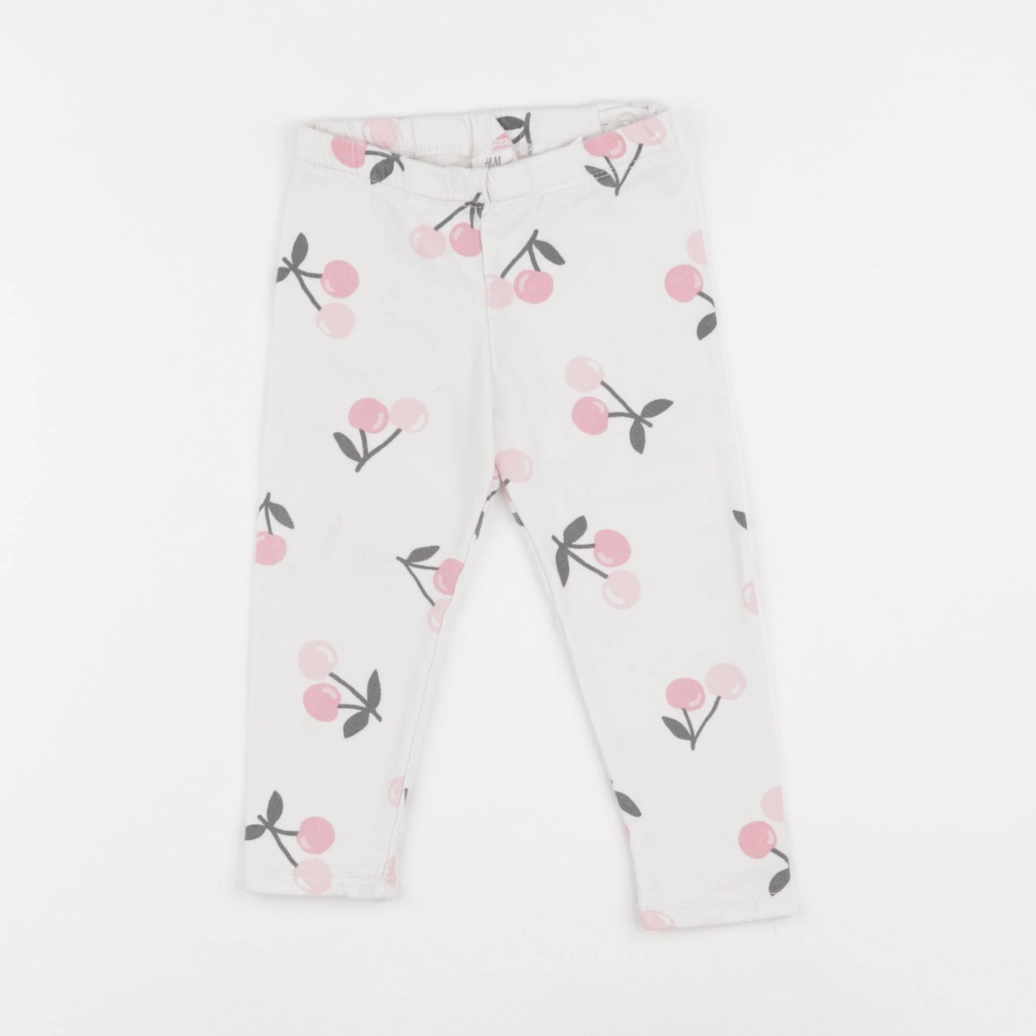 H&M - legging blanc, rose - 18 mois
