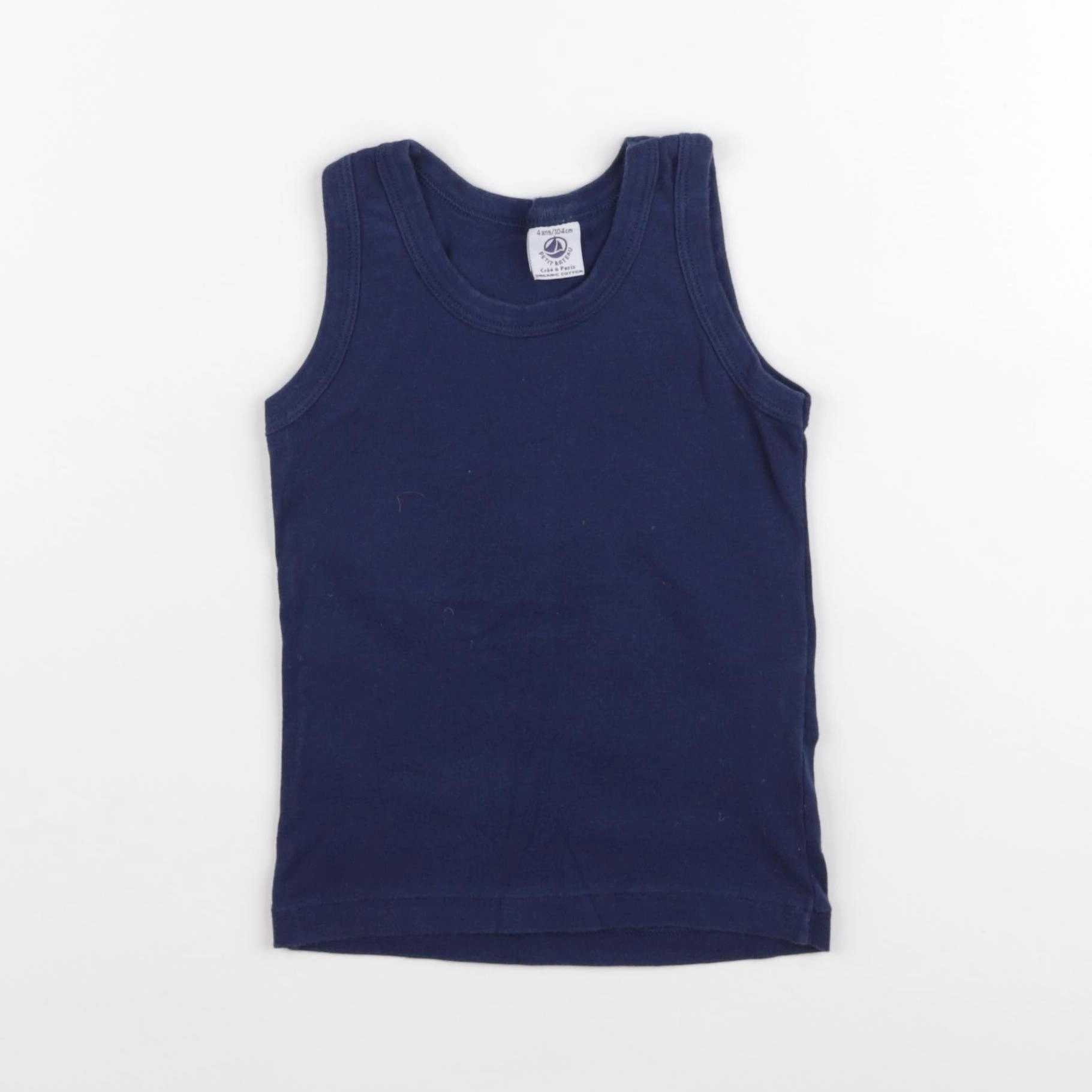 Petit Bateau - maillot de corps bleu - 4 ans