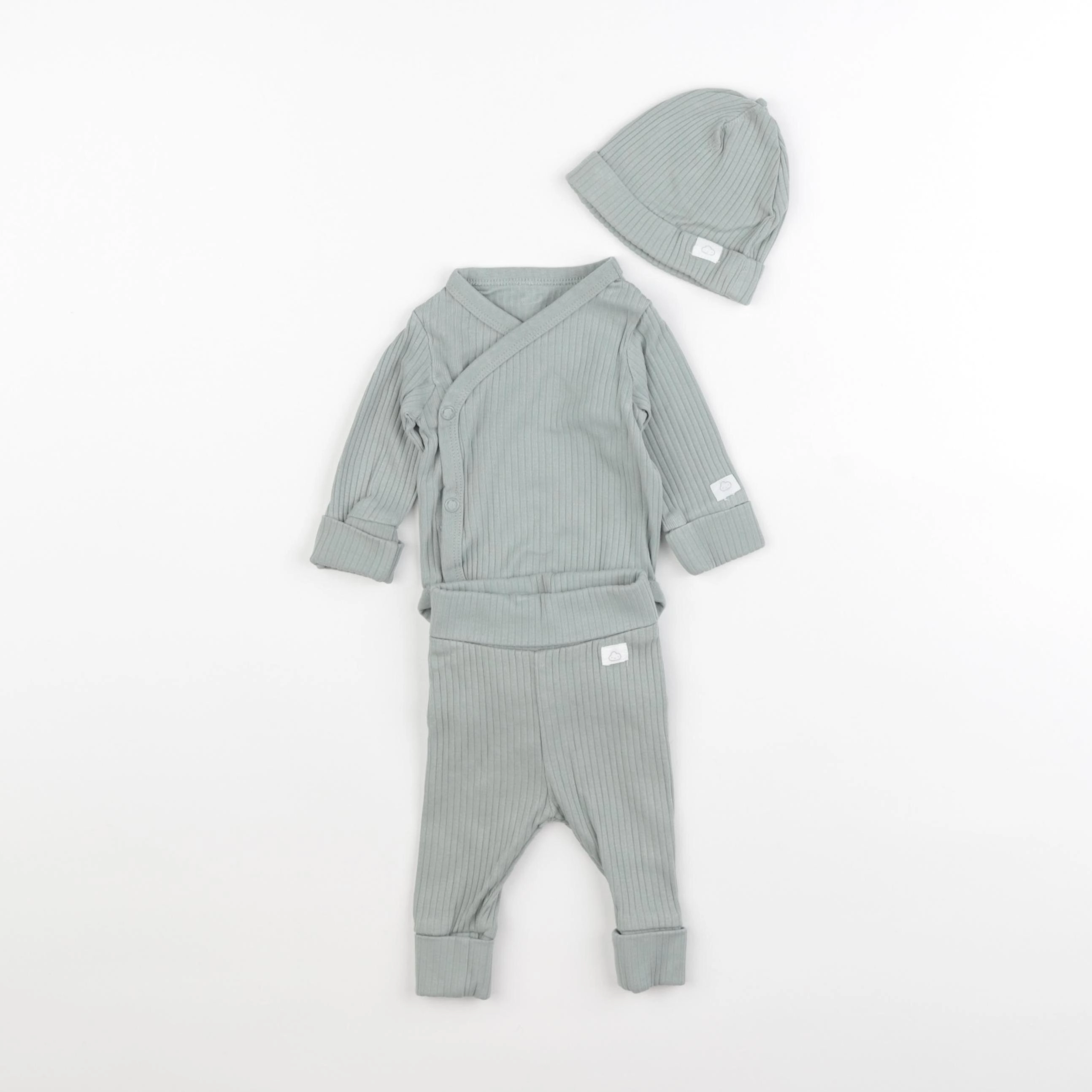 H&M - ensemble vert - 0/1 mois