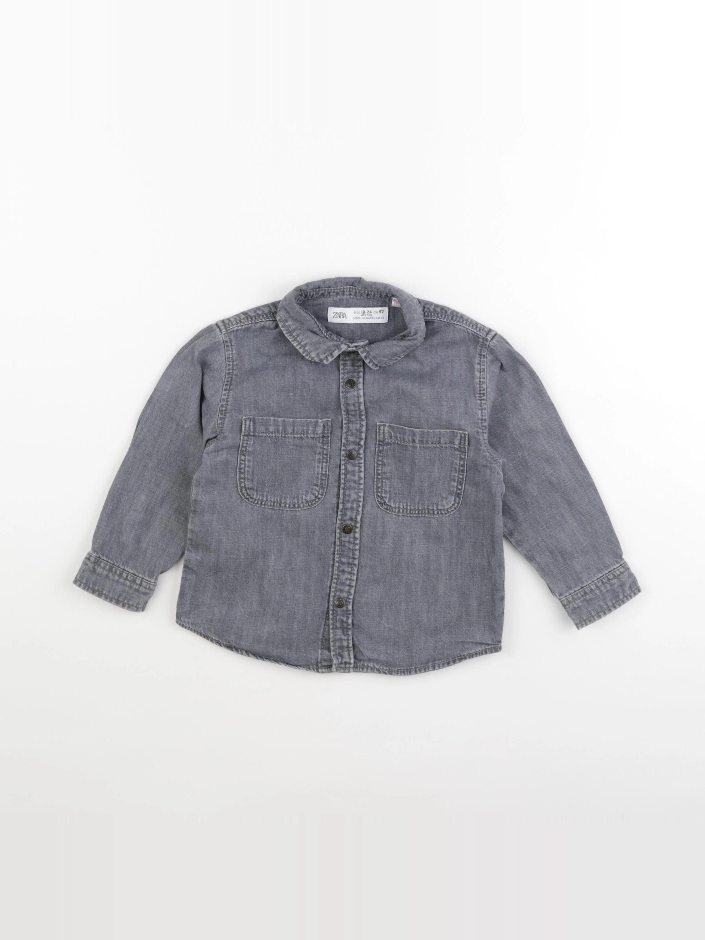 Zara - chemise gris - 18/24 mois