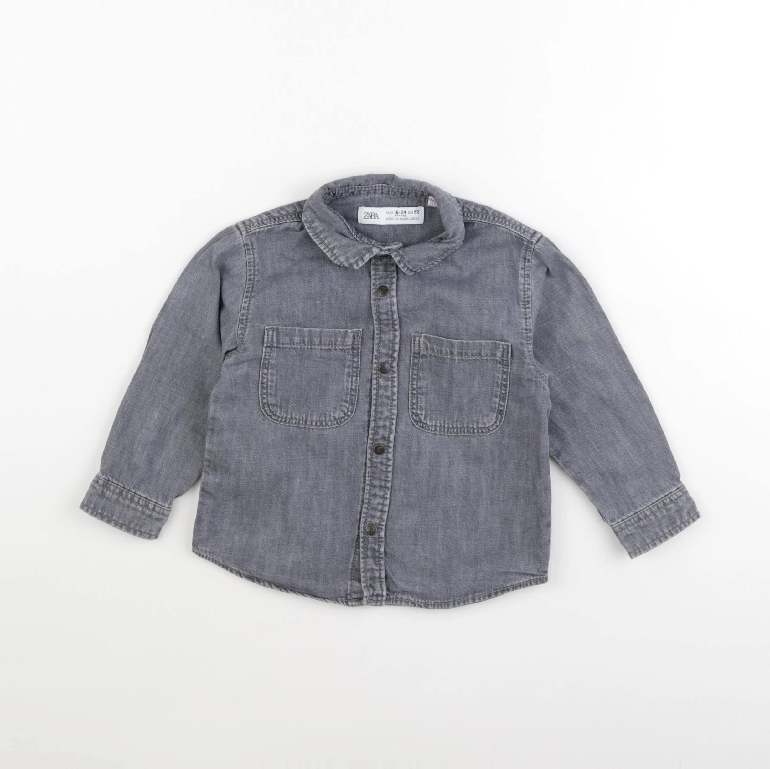 Zara - chemise gris - 18/24 mois