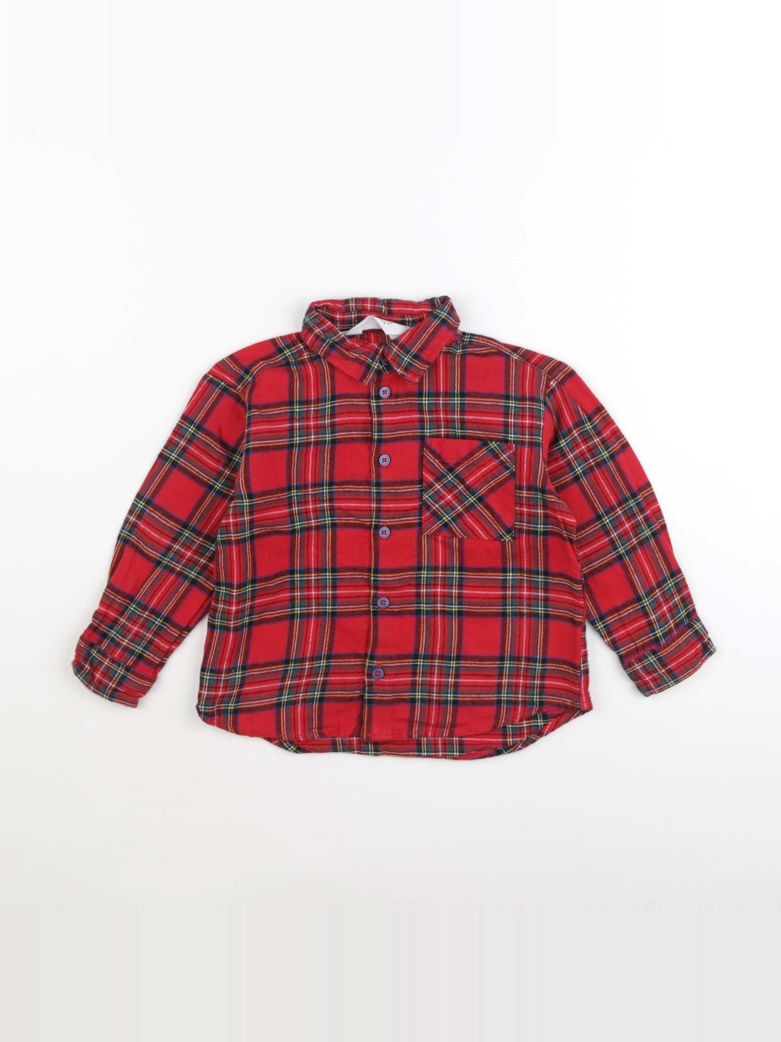H&M - chemise rouge - 2/3 ans