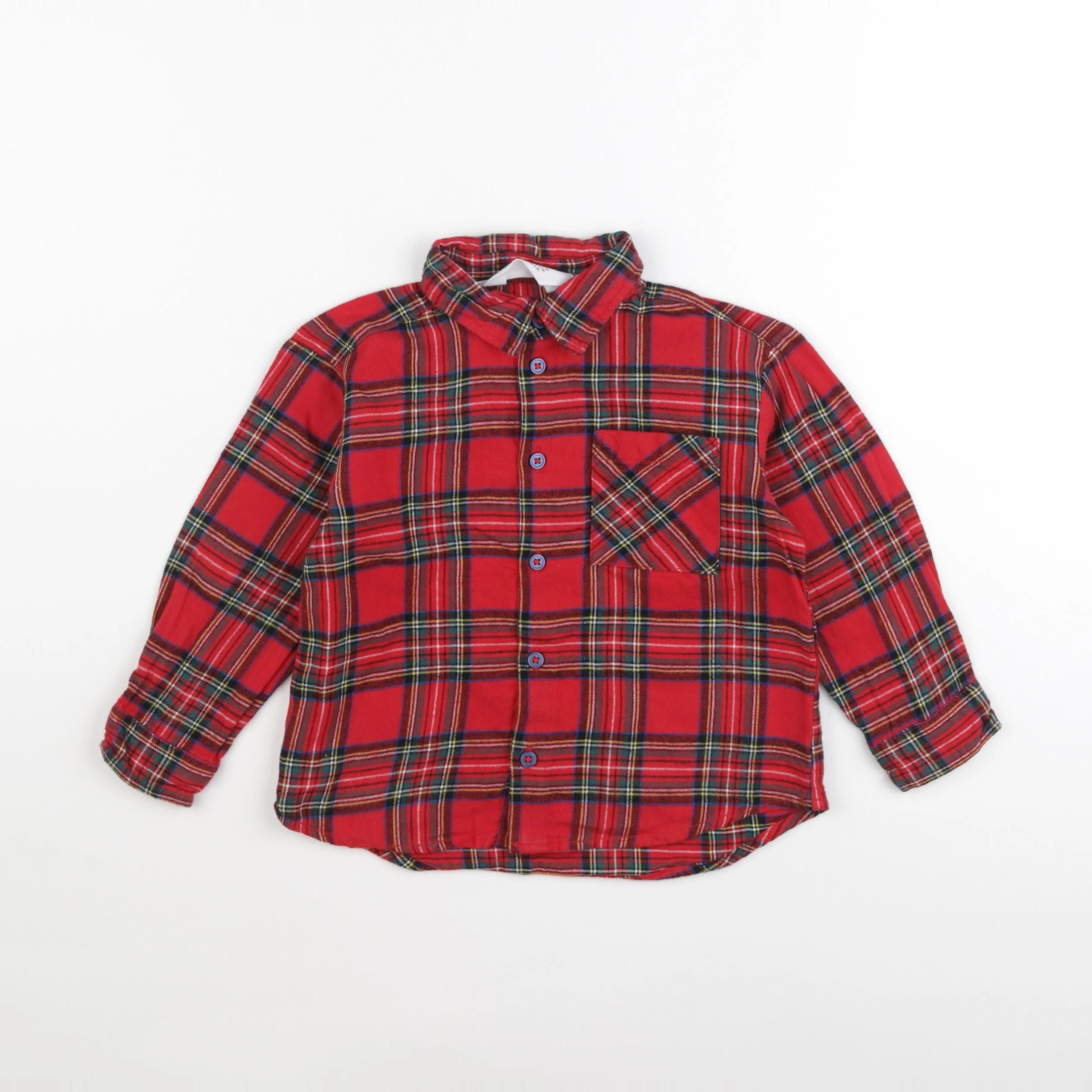 H&M - chemise rouge - 2/3 ans