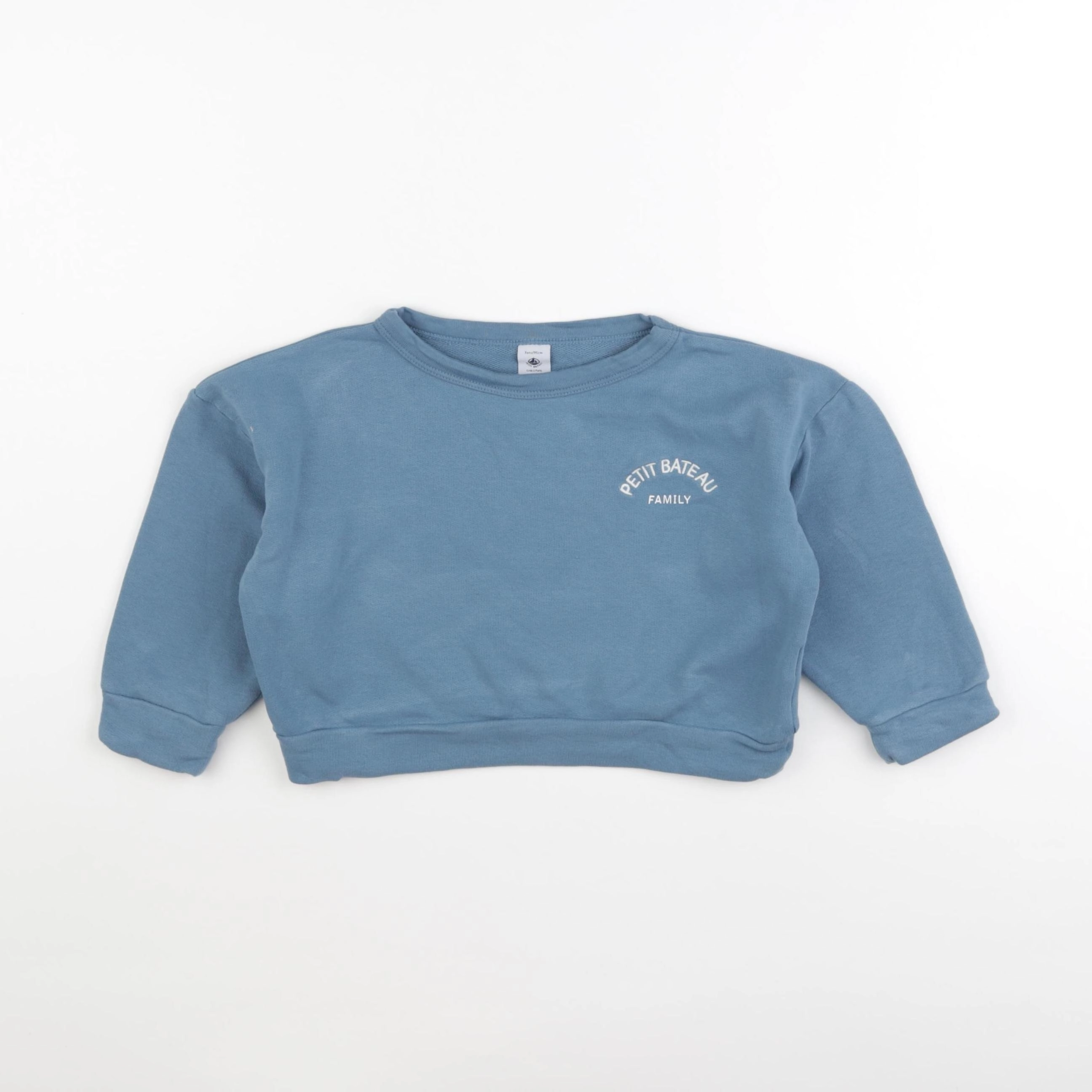 Petit Bateau - sweat bleu - 3 ans