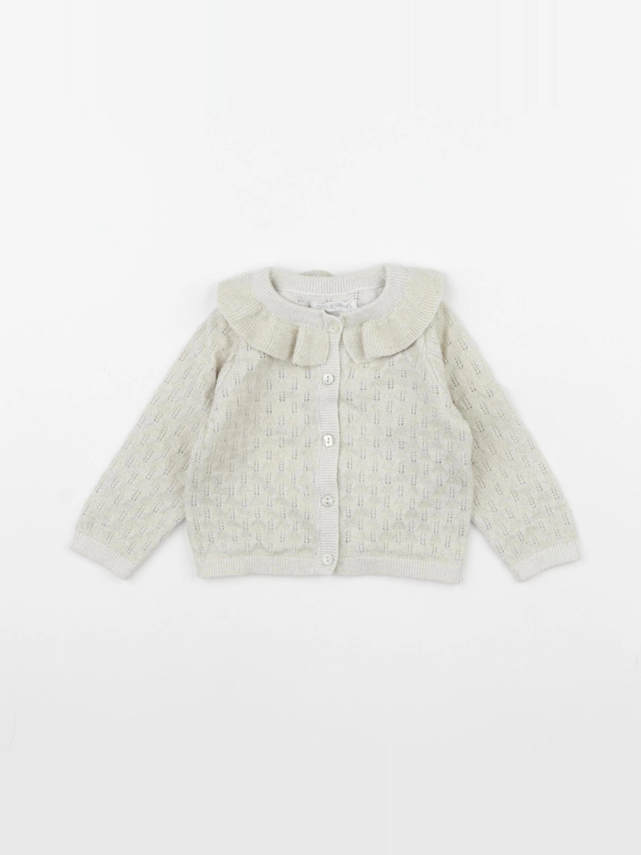 Eden & Victor - gilet or - 6 mois
