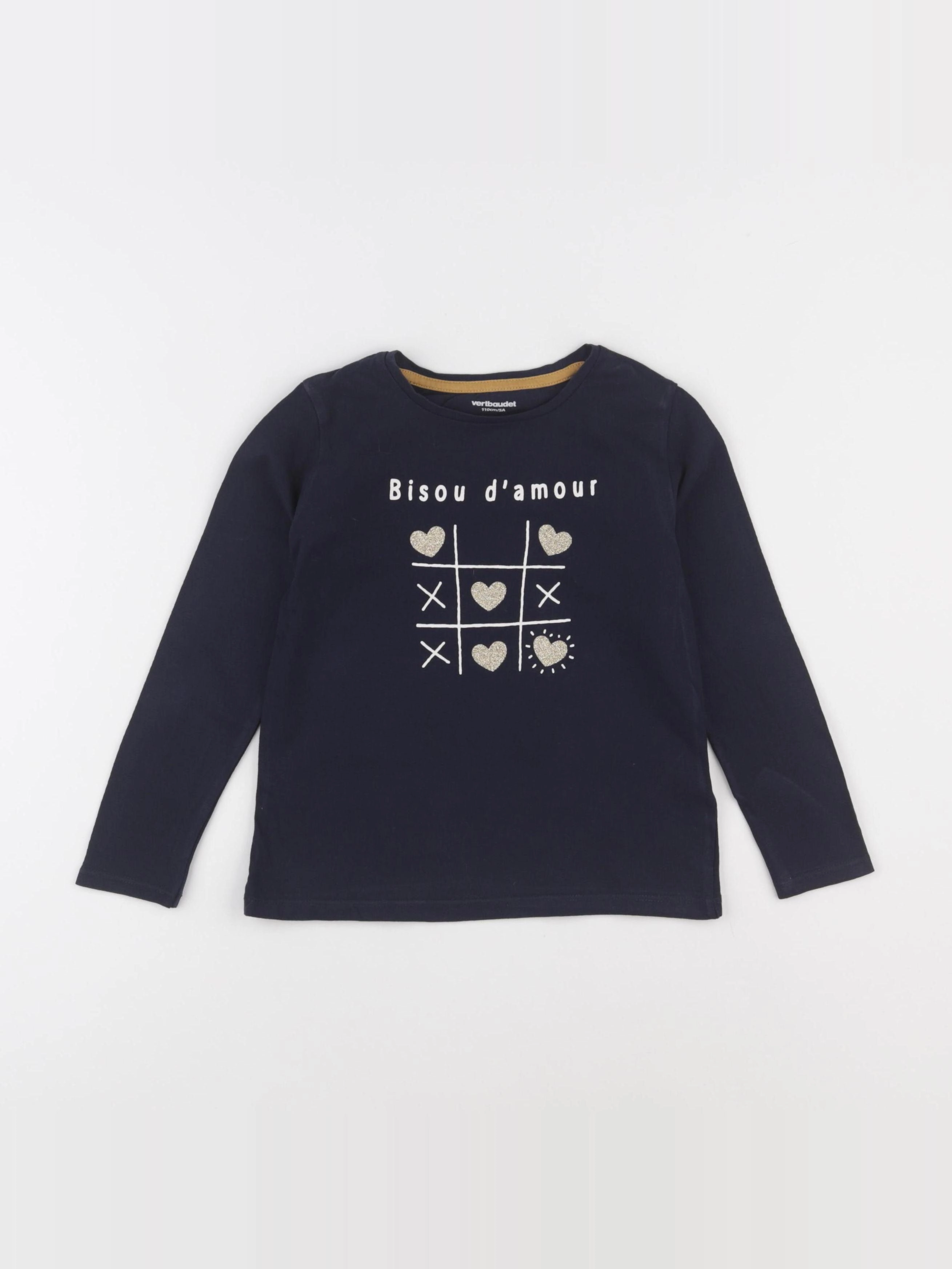 Vertbaudet - tee-shirt bleu - 5 ans