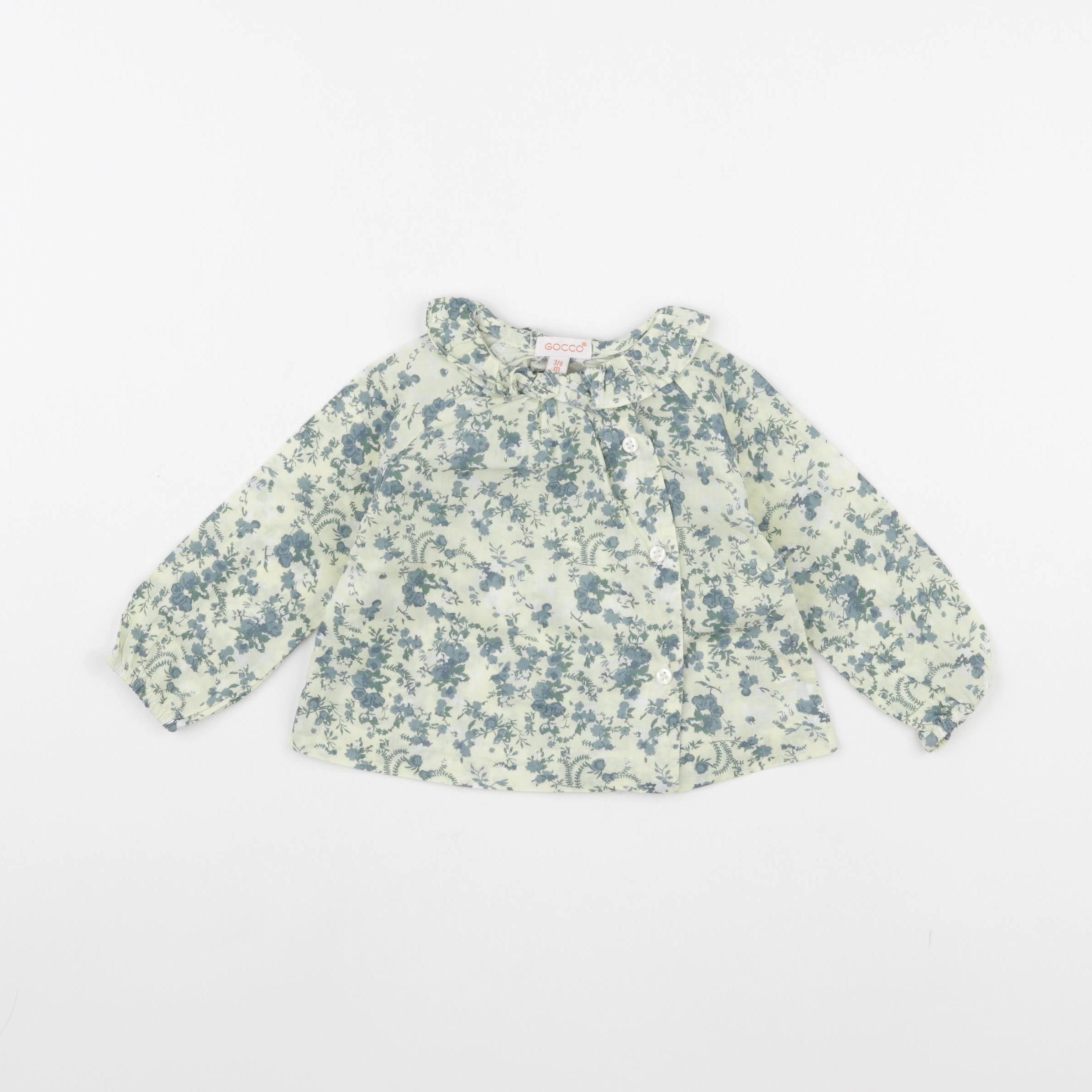 Gocco - blouse vert - 3/6 mois