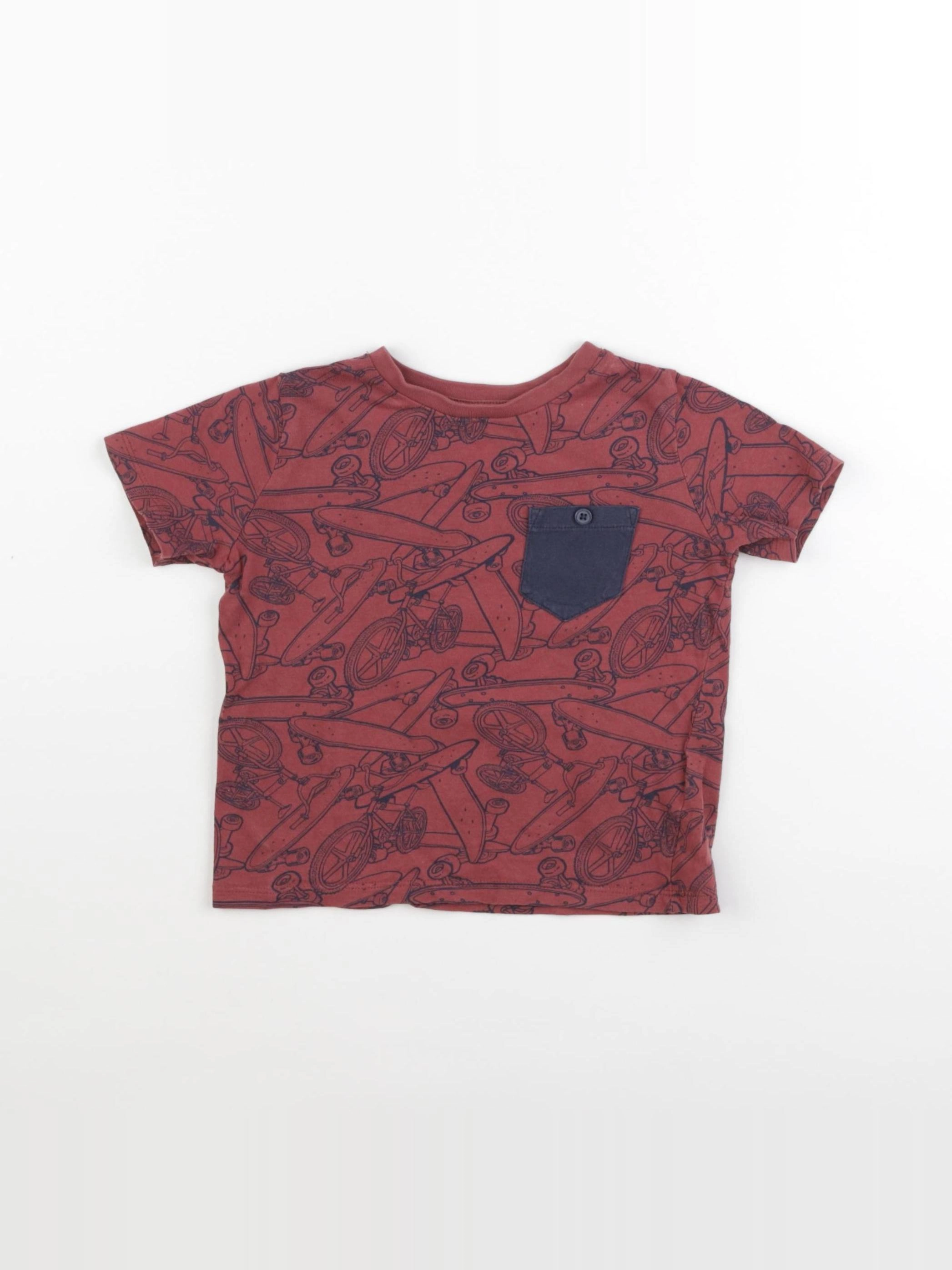 Vertbaudet - tee-shirt rouge - 3 ans