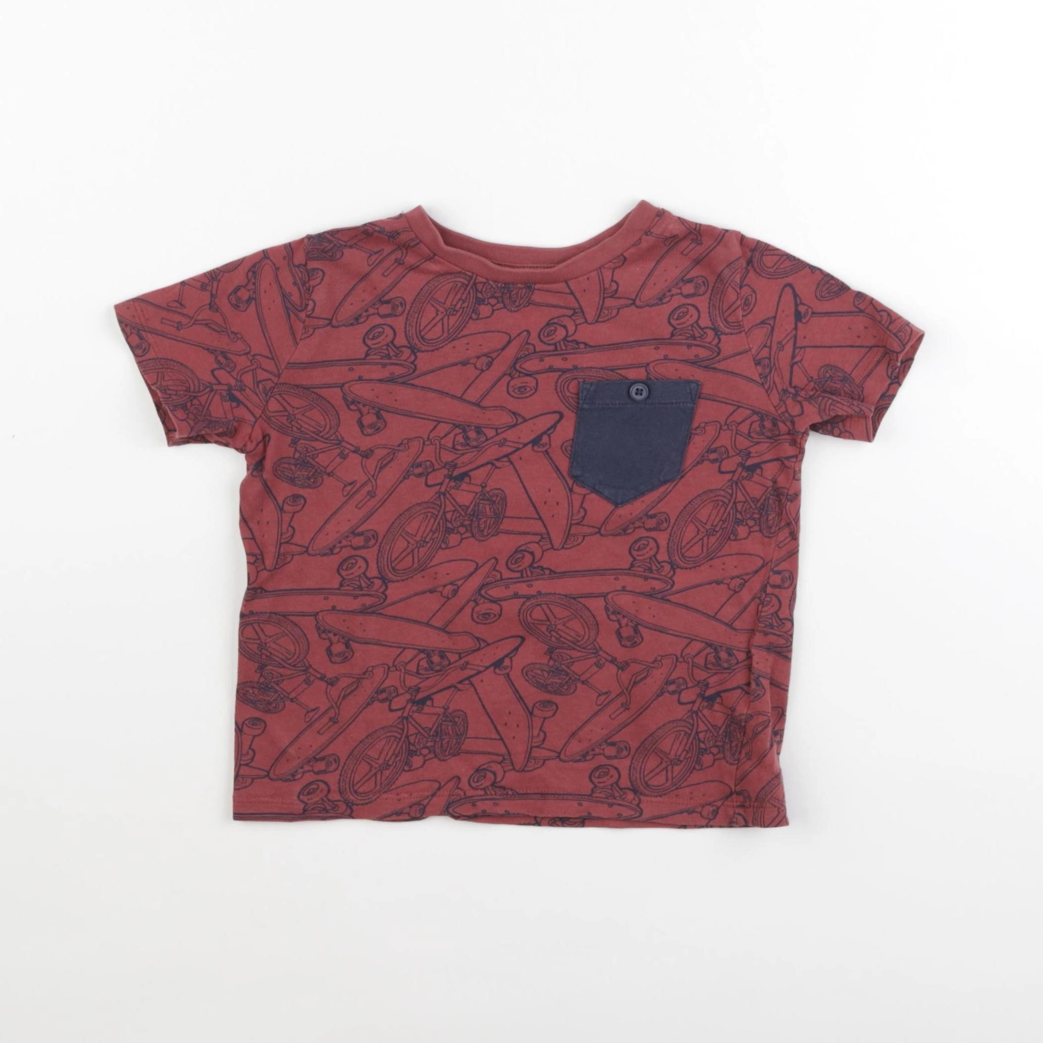 Vertbaudet - tee-shirt rouge - 3 ans