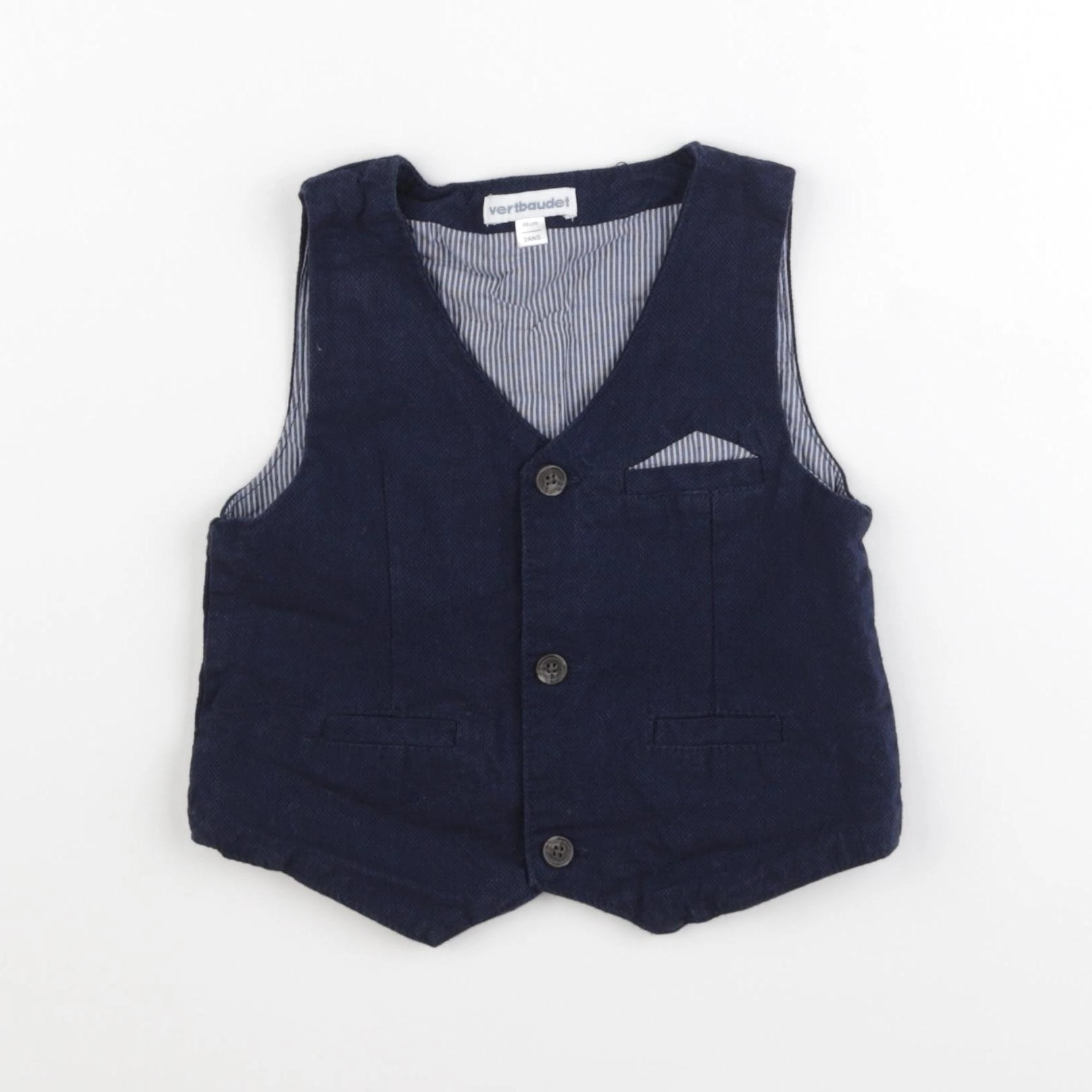 Vertbaudet - gilet bleu - 2 ans