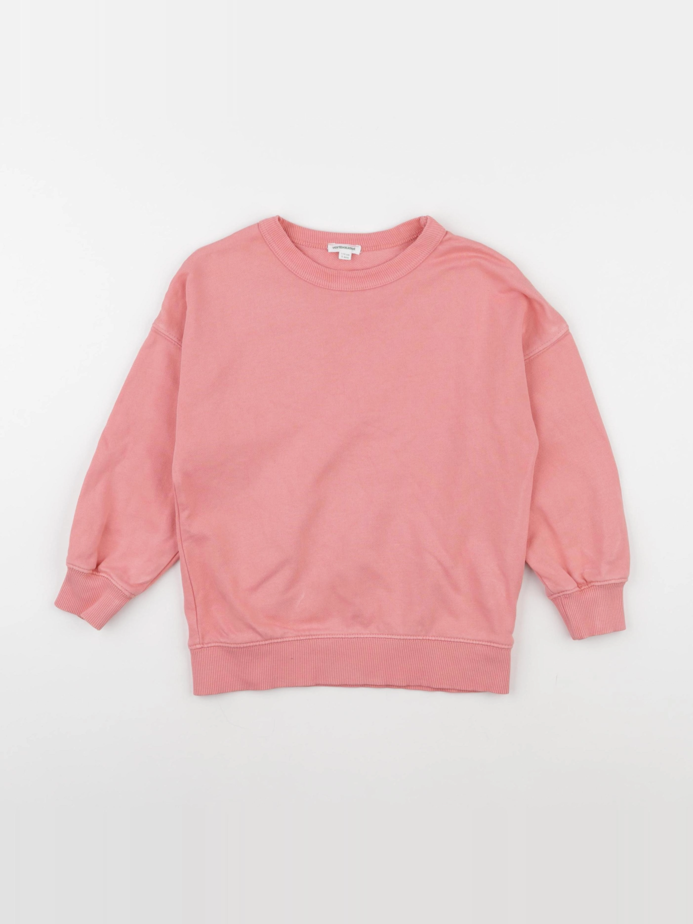 Vertbaudet - sweat imprimé au dos rose - 5 ans