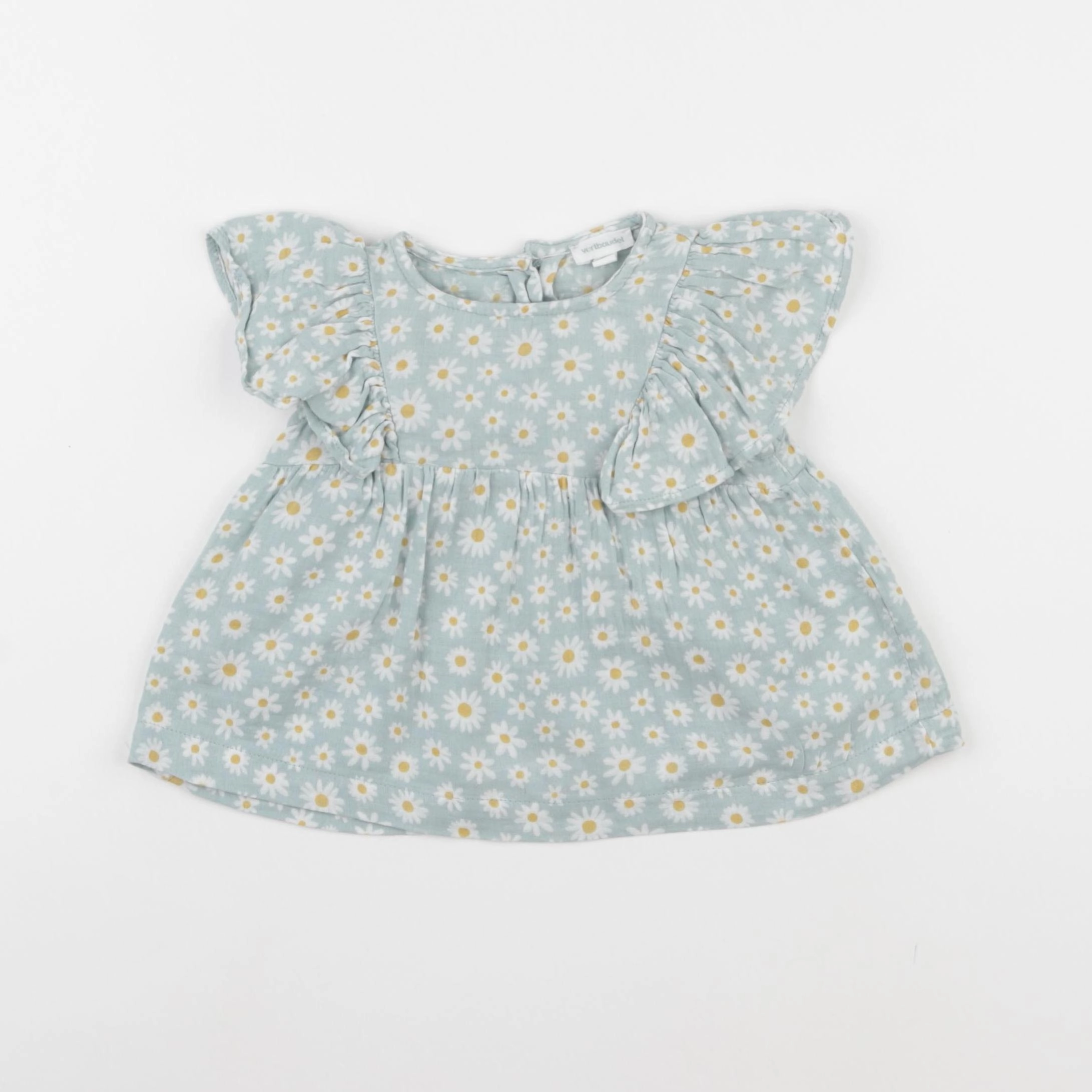 Vertbaudet - blouse vert - 9 mois