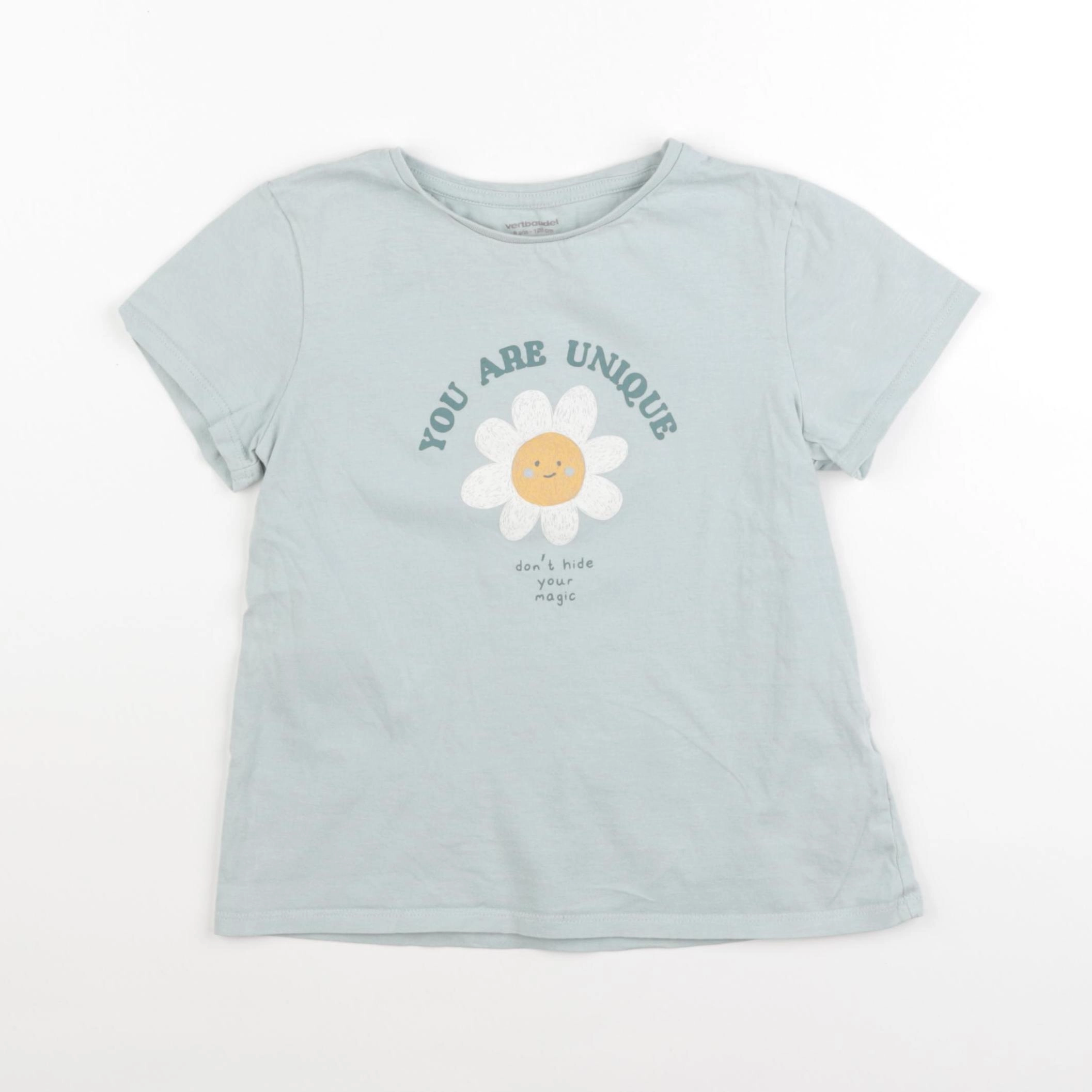 Vertbaudet - tee-shirt bleu - 8 ans