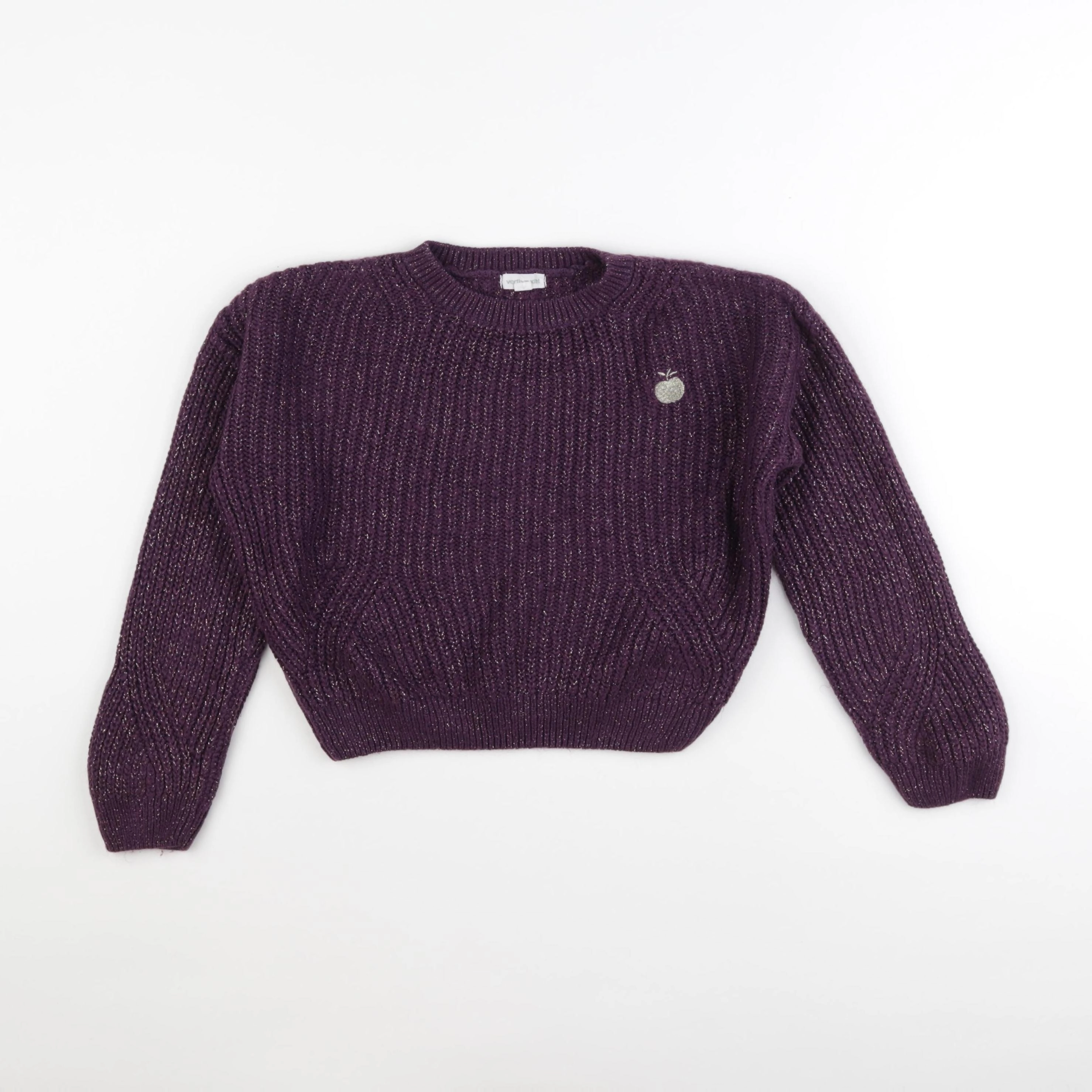 Vertbaudet - pull violet - 8 ans