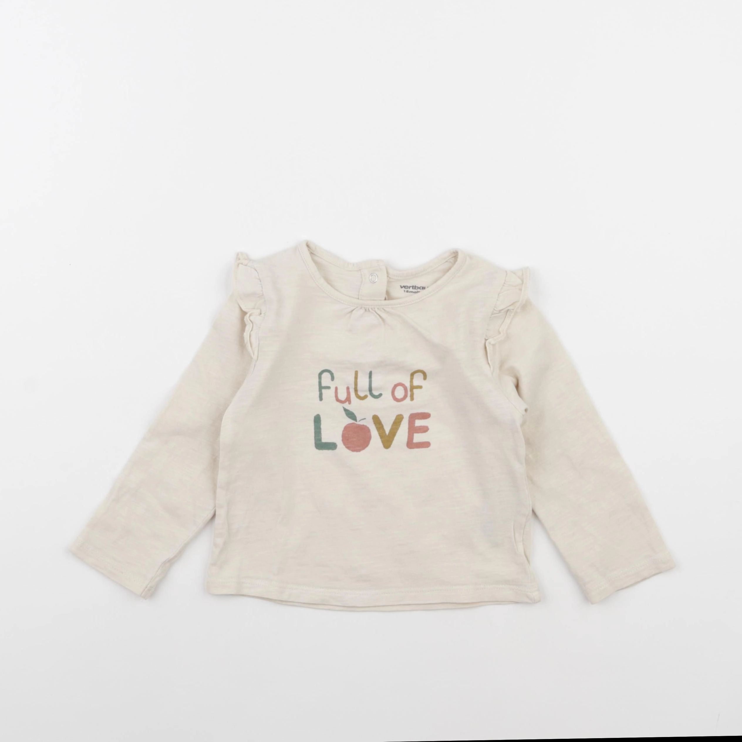 Vertbaudet - tee-shirt beige - 18 mois