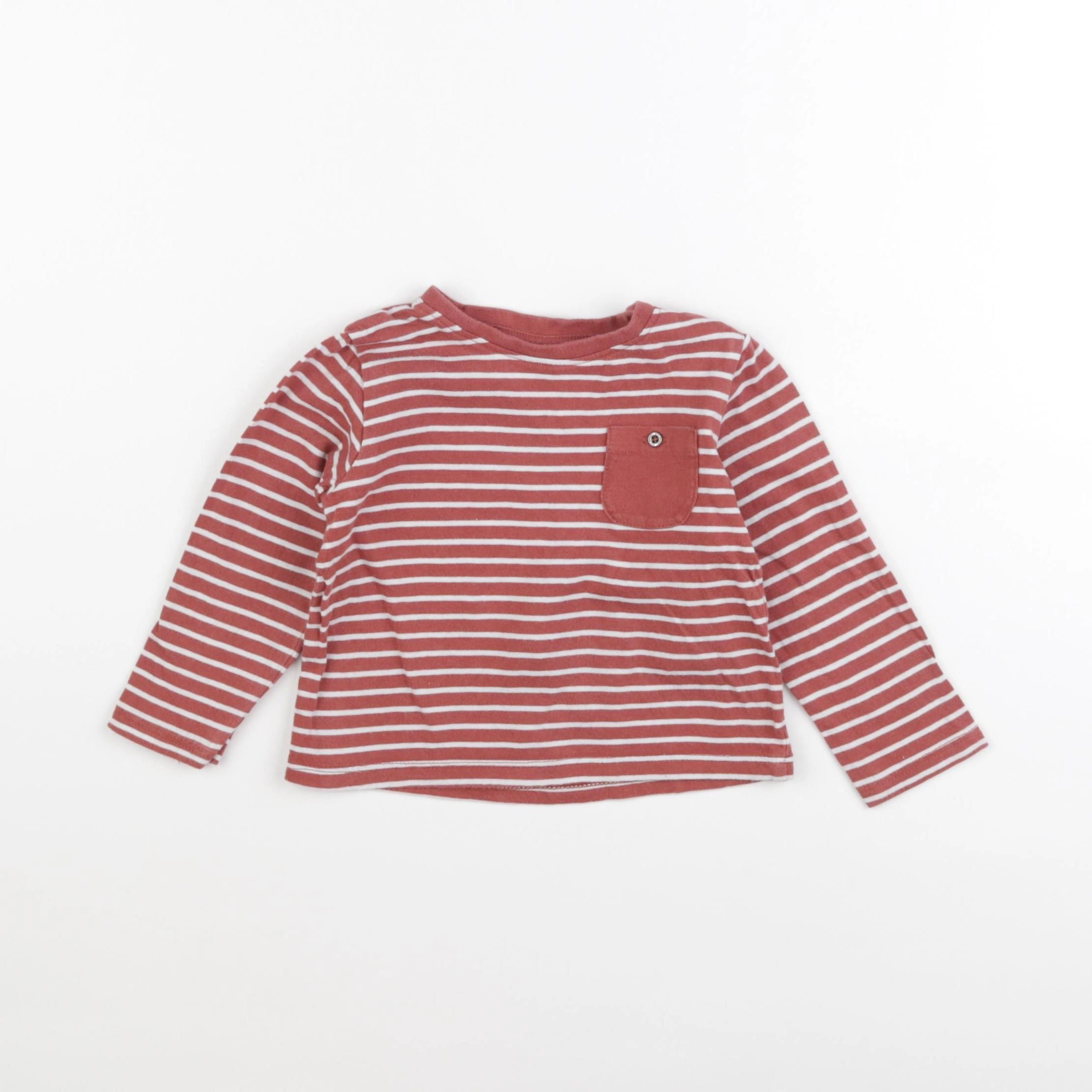 Vertbaudet - tee-shirt marron - 18 mois